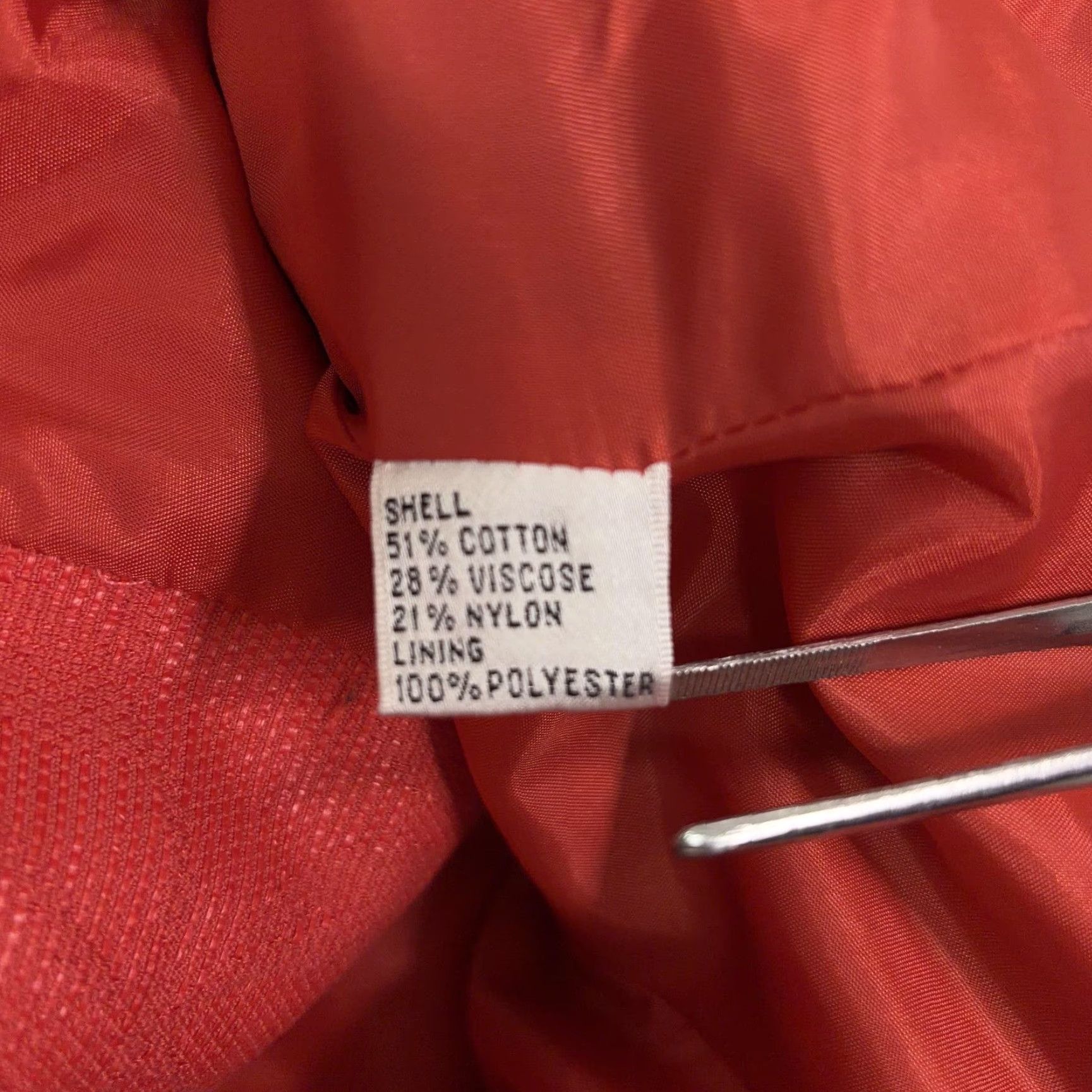 Talbots Talbots Blazer Womens 10P Red Floral Collarless Short Jacket Dressy Feminine Petites Size L / US 10 / IT 46 - 5 Thumbnail