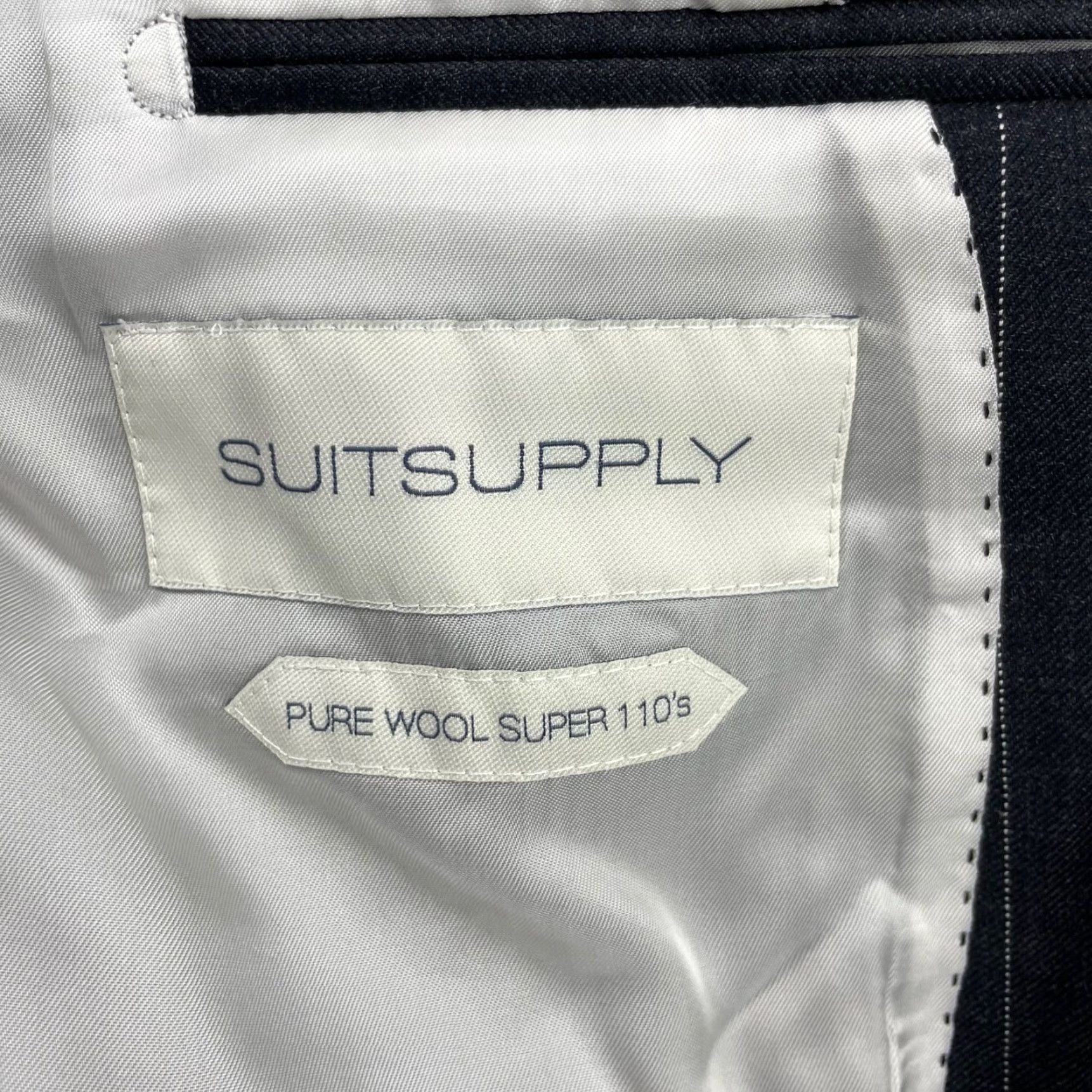 Suitsupply Suitsupply Men’s Washington SB Blazer Gray Stripe 42R Slim Wool 3-Button Notch Lapel Business Jacket Size 42R - 5 Thumbnail