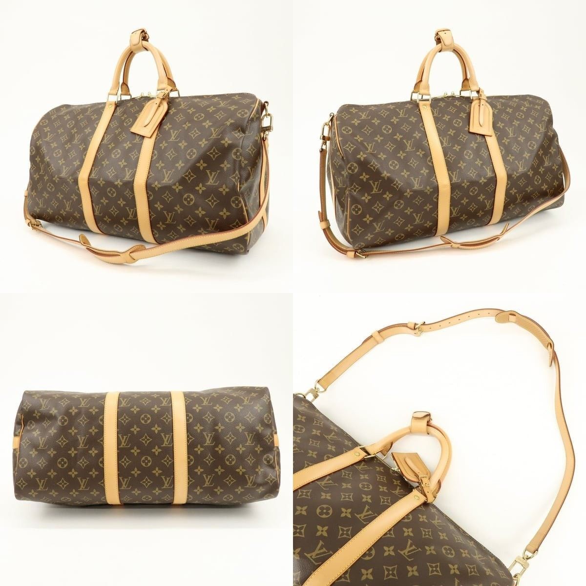 Louis Vuitton Louis Vuitton Monogram Keepall Bandouliere 50 Duffle Bag Size ONE SIZE - 3 Thumbnail