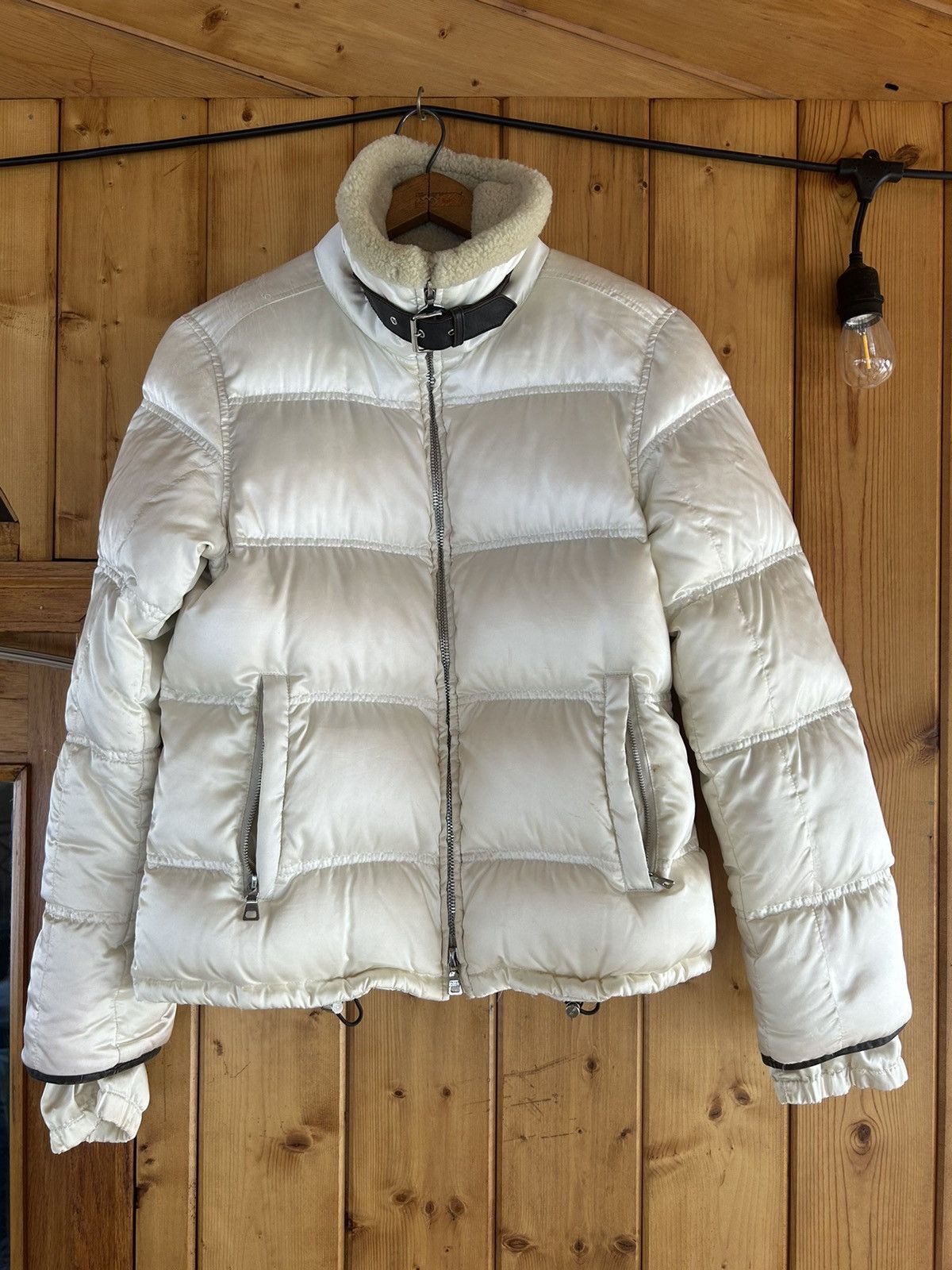 Image of 1990S Prada Puffer Jacket in White, Men's (Size XS)