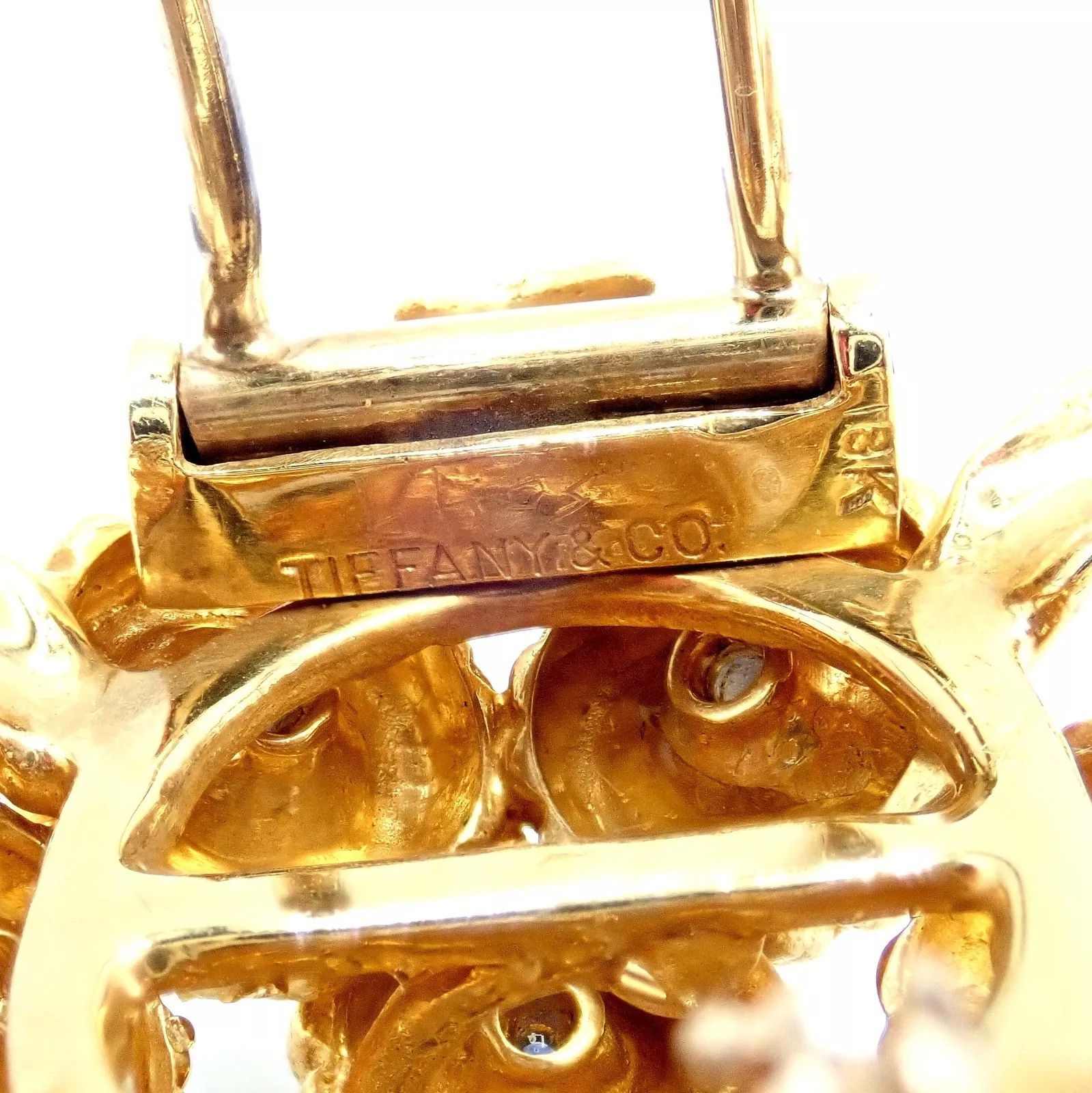 Tiffany & Co. Tiffany & Co. 18k Yellow Gold Diamond Sapphire Pin Brooch Size ONE SIZE - 3 Thumbnail
