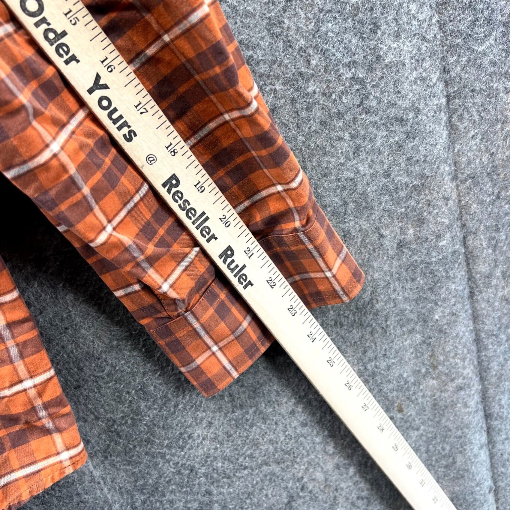 Orvis VINTAGE Orvis Shirt Mens L Orange Button Down Preppy Cotton Tattersall Plaid Flannel Size US L / EU 52-54 / 3 - 7 Thumbnail