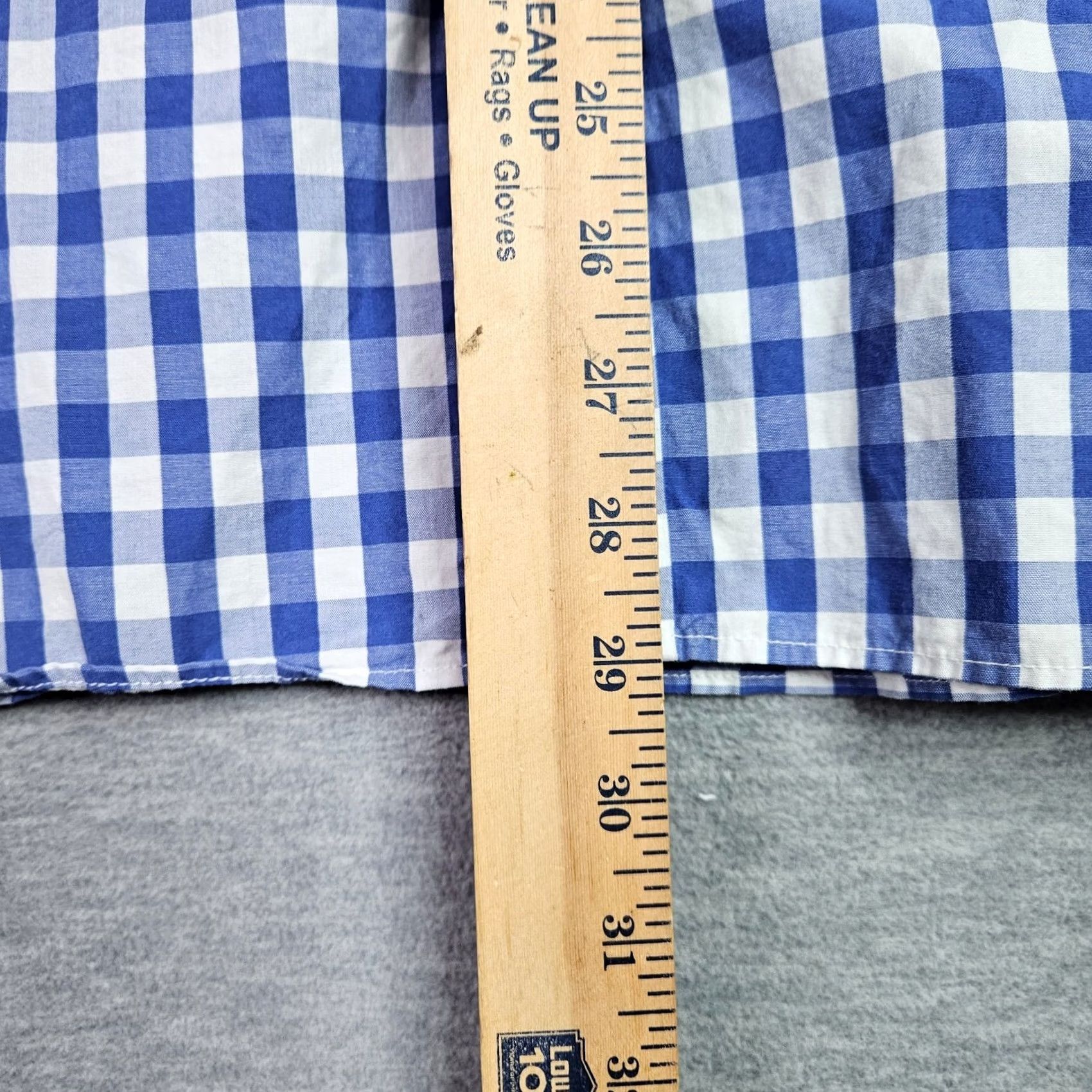Muji MUJI Button-Up Blue White Check Plaid Short Sleeve Minimal Casual Shirt S Mens Cotton Button-Down Size US S / EU 44-46 / 1 - 5 Thumbnail