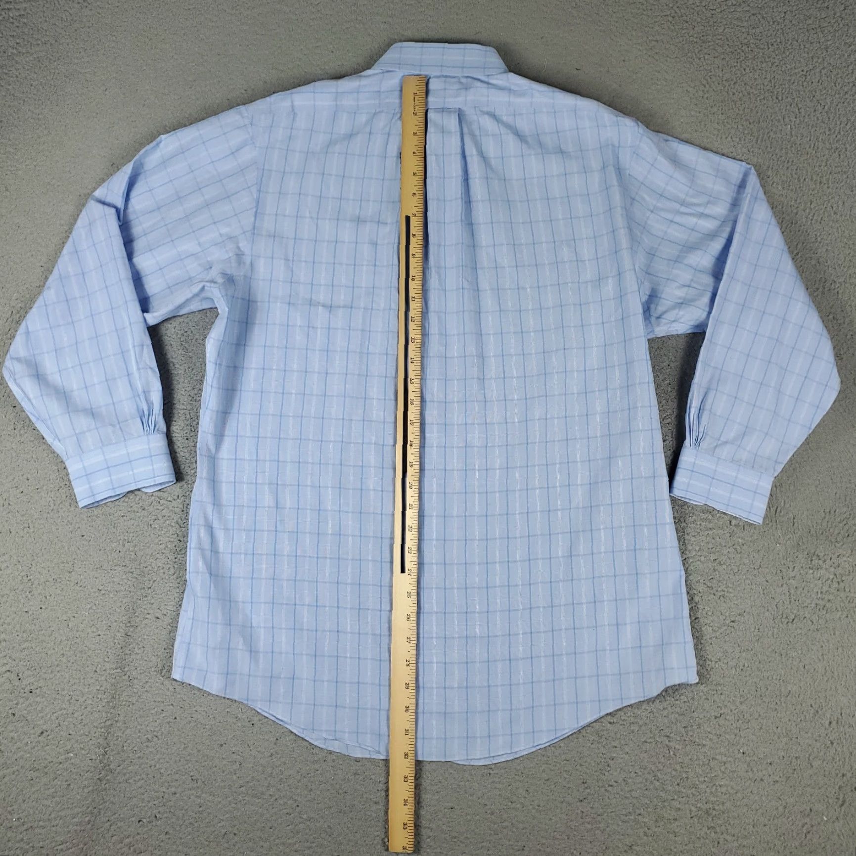 Brooks Brothers Brooks Brothers Dress Shirt Mens 16.5 Blue Plaid Long Sleeve Button Up Regular Fit Size 42R - 3 Thumbnail