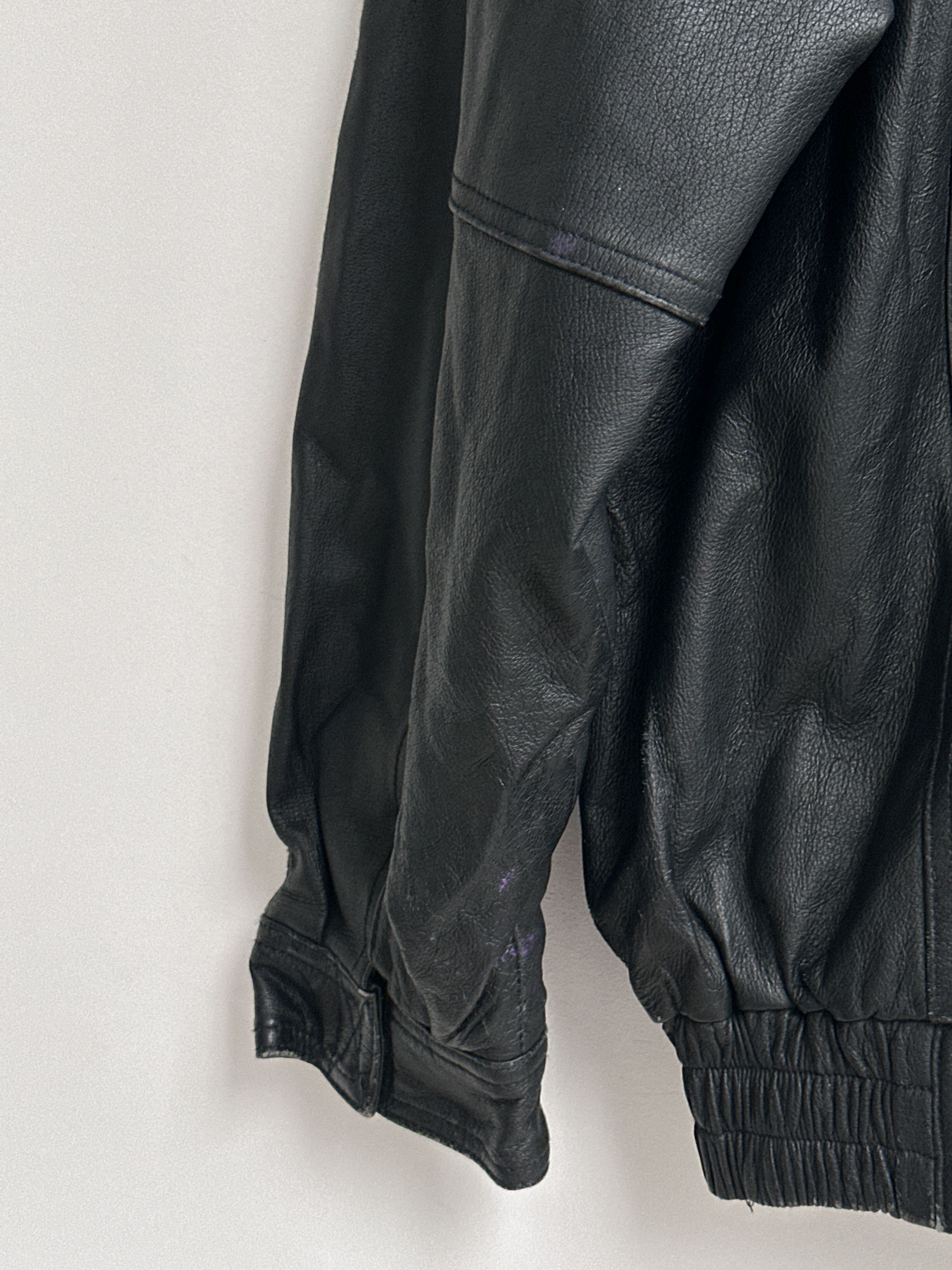 Other Vintage Real Leather Bomber Jacket Size US L / EU 52-54 / 3 - 7 Thumbnail