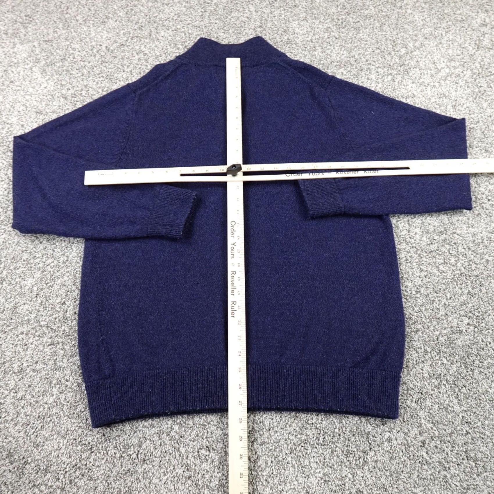 Vintage VTG L.L. Bean Sweater Mens L Blue Merino Wool Knit Pullover 1/2 Zip Mock Zip Zipper Wool Knit Vintage Mens Sweater Pullover Size US L / EU 52-54 / 3 - 6 Thumbnail