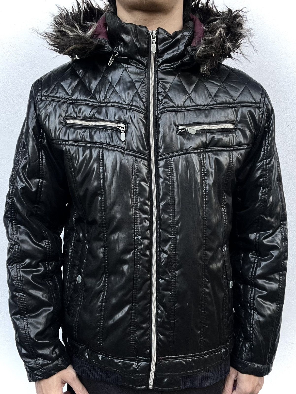Spinash 2000s Spinash Avant-Garde Fur Puffer Jacket Size US L / EU 52-54 / 3 - 1 Thumbnail