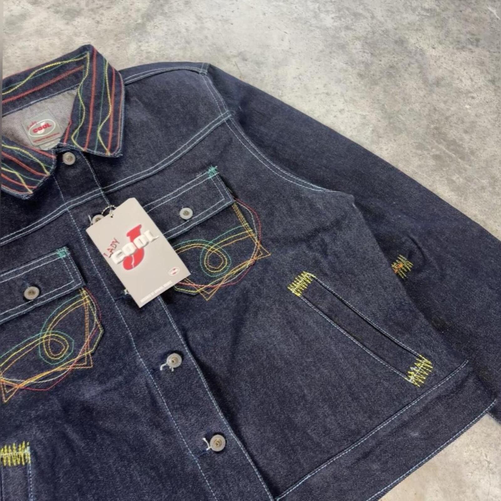 Affliction Y2K LL Cool J Baggy Streetwear Denim Jacket 2000s Size L / US 10 / IT 46 - 4 Thumbnail