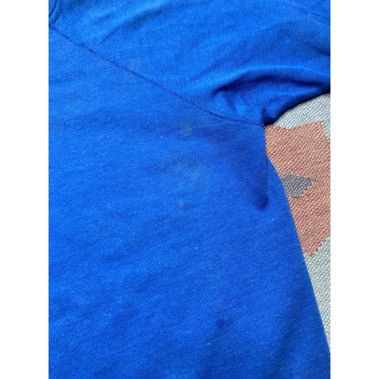 Tultex VINTAGE 80s Tultex USA Raglan Blue Crewneck Sweatshirt XL Size US XL / EU 56 / 4 - 3 Thumbnail