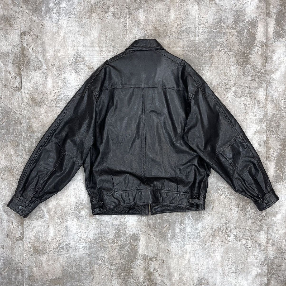 Leather VINTAGE 90S GENUINE LEATHER JACKET BOMBER Size US M / EU 48-50 / 2 - 5 Thumbnail