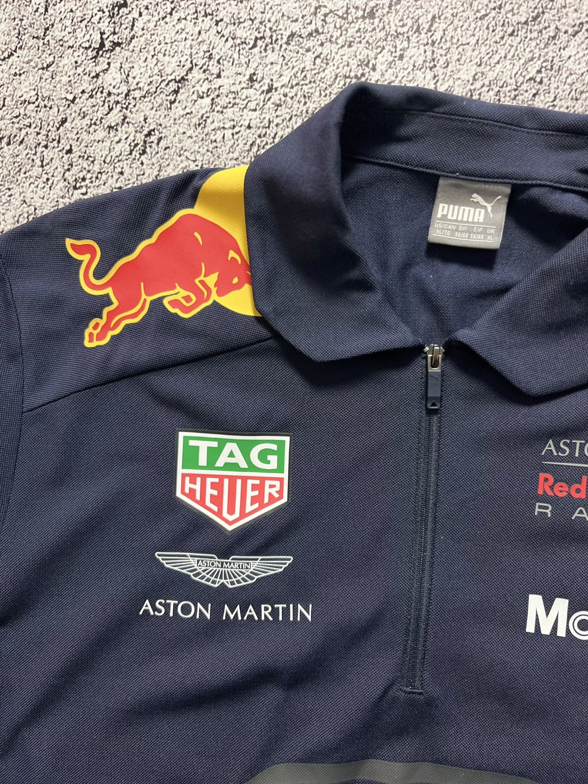 Puma × Red Bull Aston Martin 2017 Redbull Polo Formula One T-Shirt Size US XL / EU 56 / 4 - 6 Thumbnail