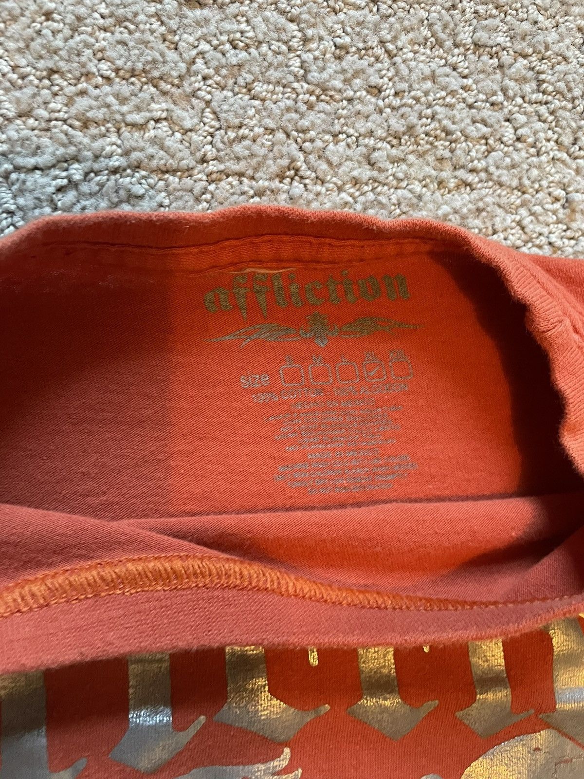Vintage Orange affliction tshirt Size US M / EU 48-50 / 2 - 3 Thumbnail