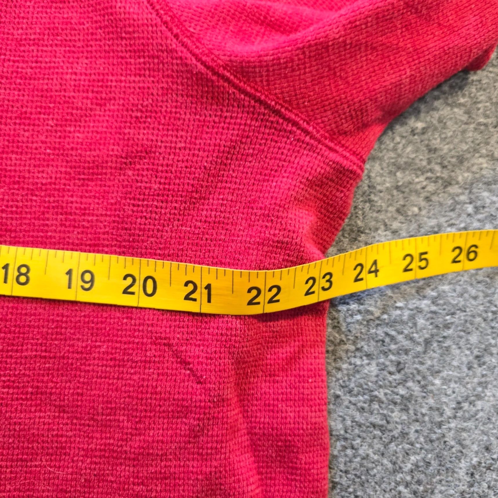 J. Jill J Jill Top Women L Red Thermal Textured Pockets Long Sleeve Capsule Knit Shirt Size L / US 10 / IT 46 - 4 Thumbnail