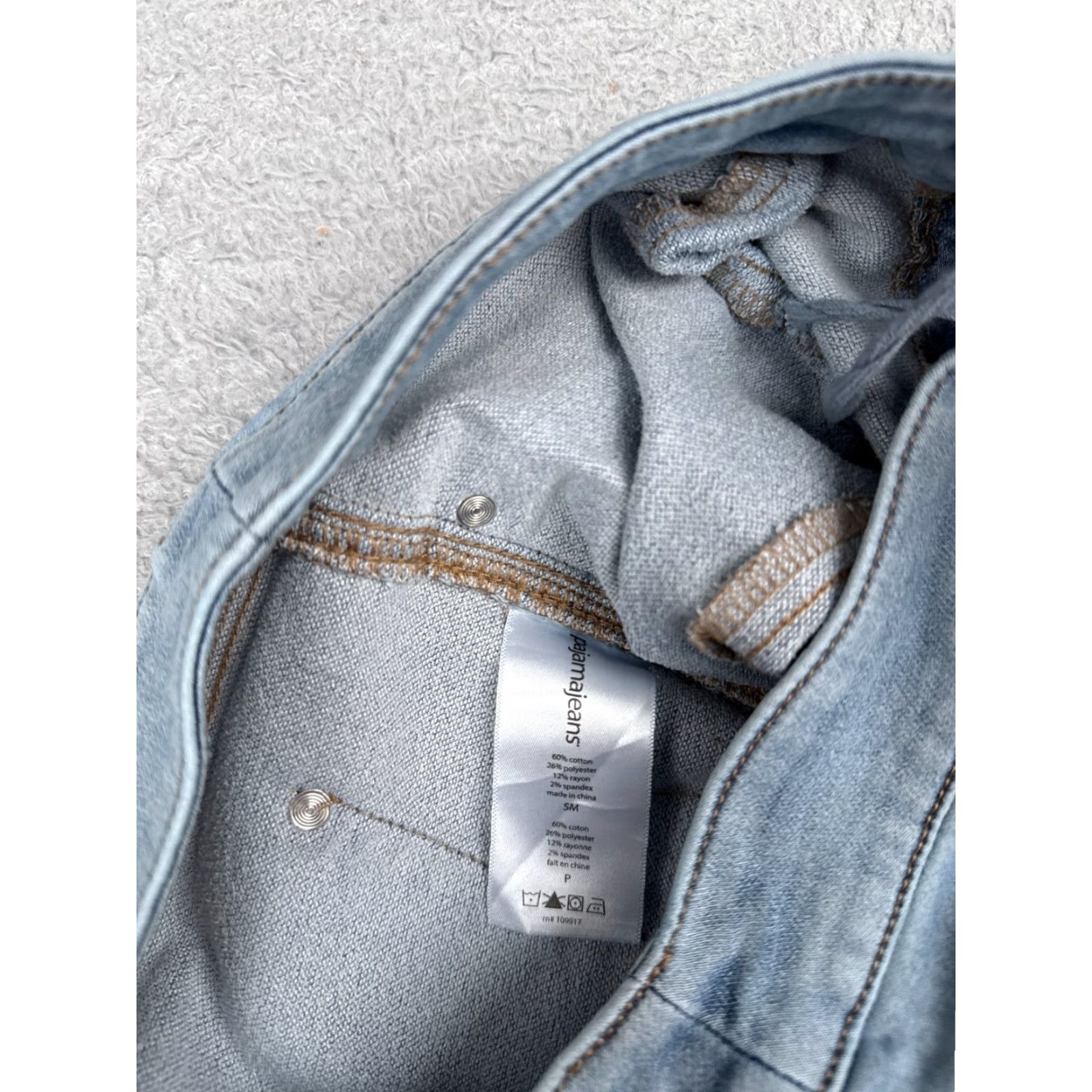 Vintage Panama Jeans Womens Jeans Blue Denim Pull On Low Rise Stretch 30x31 Regular 5-Pocket Design Bootcut Size 28" / US 6 / IT 42 - 6 Thumbnail