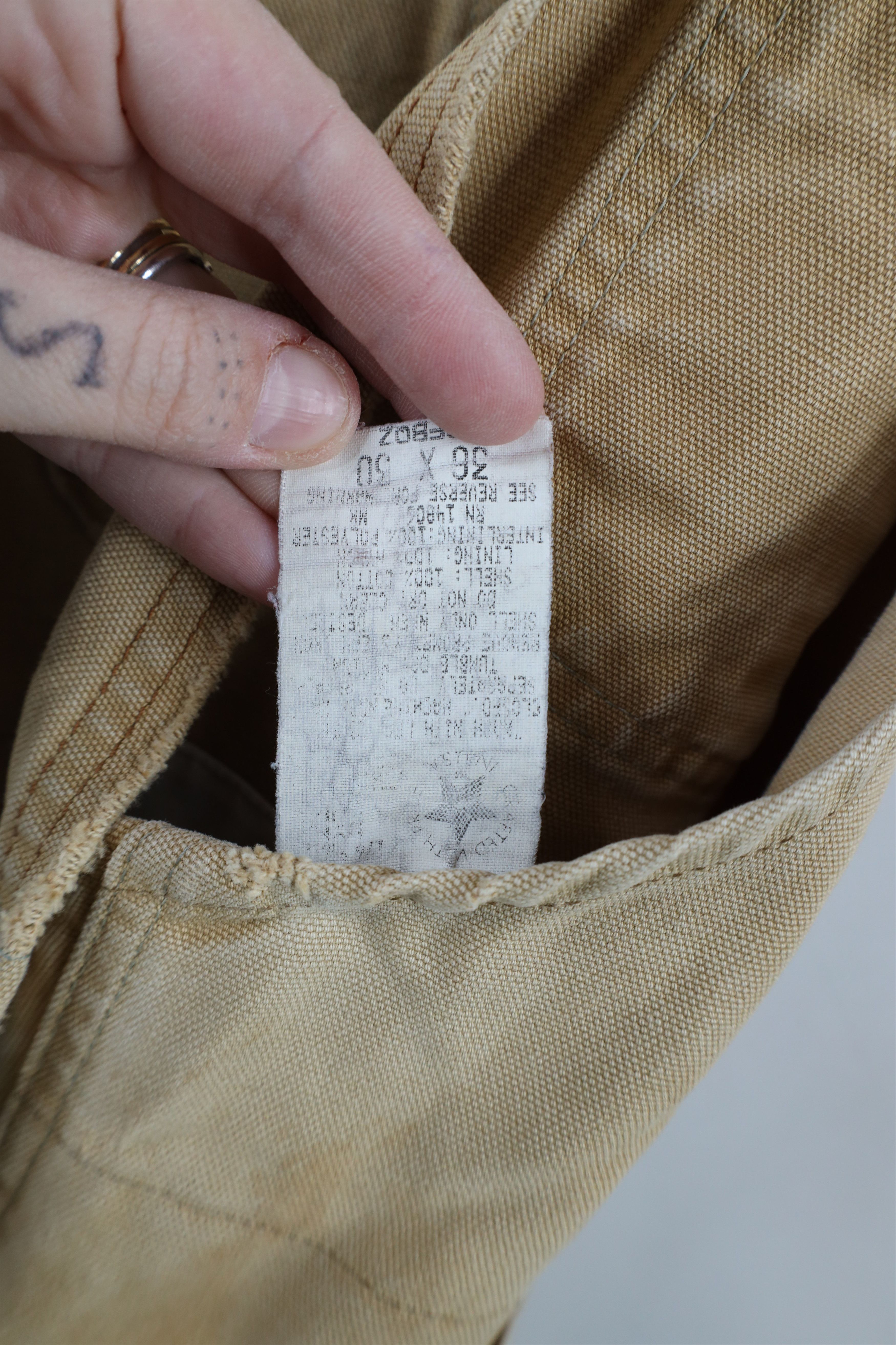Carhartt × Vintage Vintage 90s Carhartt Thrashed Quilted Double Knee Overalls Size US 36 / EU 52 - 19 Thumbnail