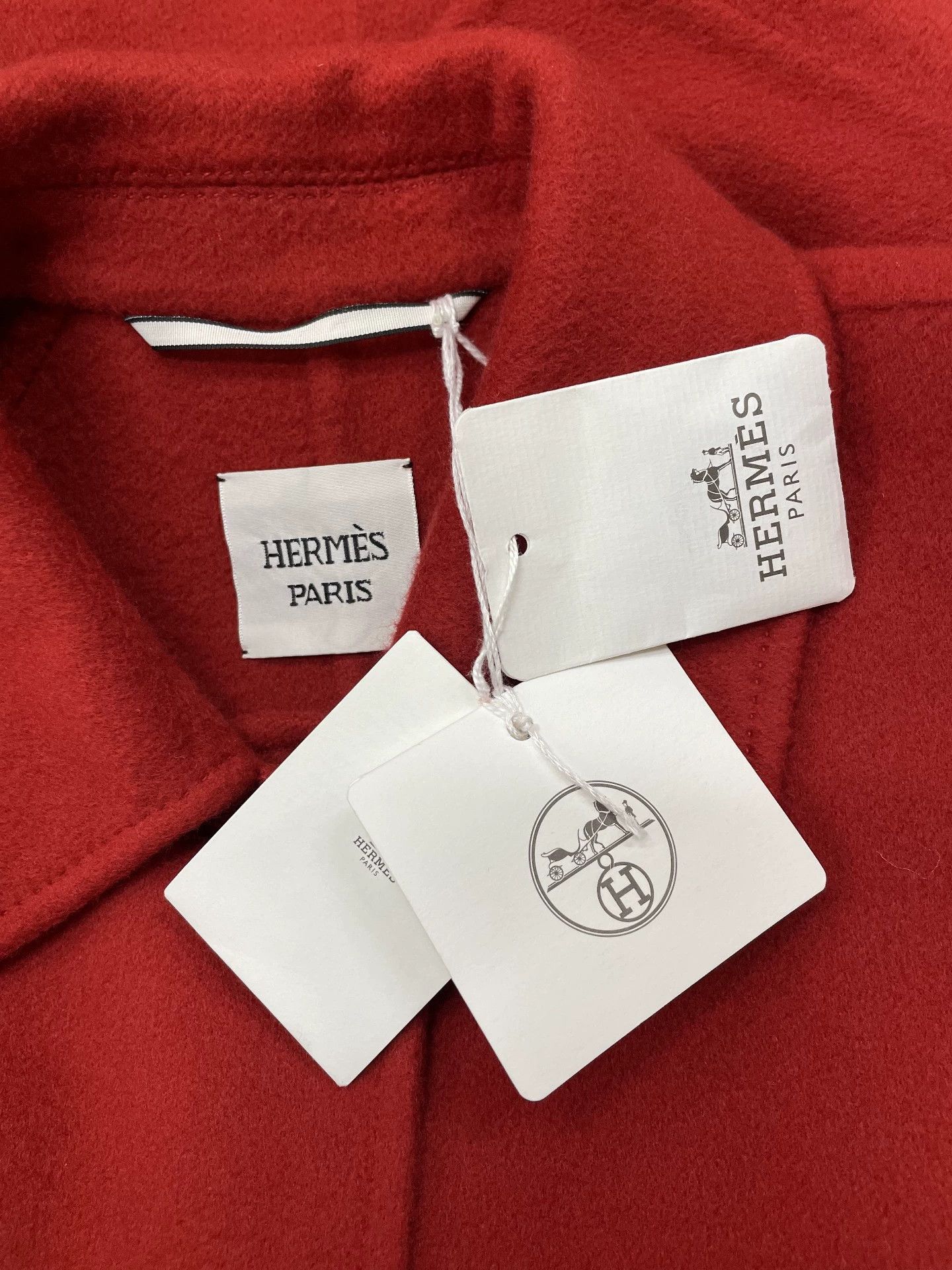 Hermes Hermes Red Cashmere Coat 36 BNWT Size XS / US 0-2 / IT 36-38 - 4 Thumbnail