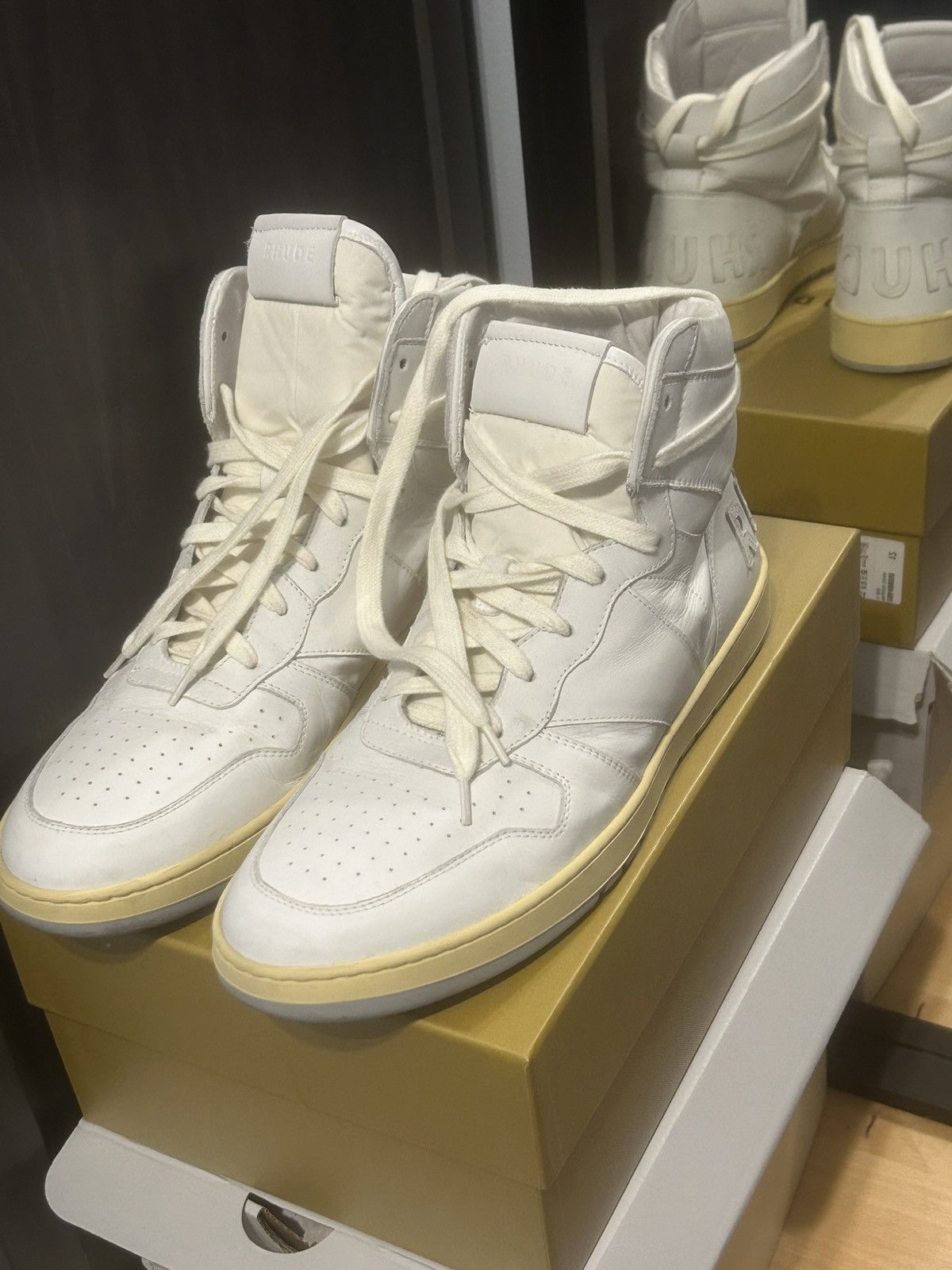 Rhude Rhude Recess Leather High-top Sneaker Size US 12 / EU 45 - 5 Thumbnail