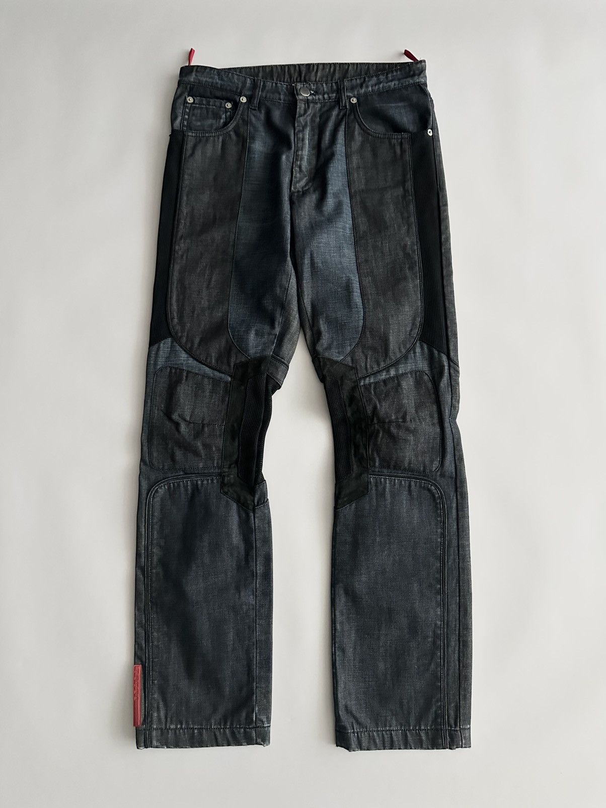Prada Prada Early 2000’s Paneled Biker Denim Jeans Size US 30 / EU 46 - 1 Thumbnail