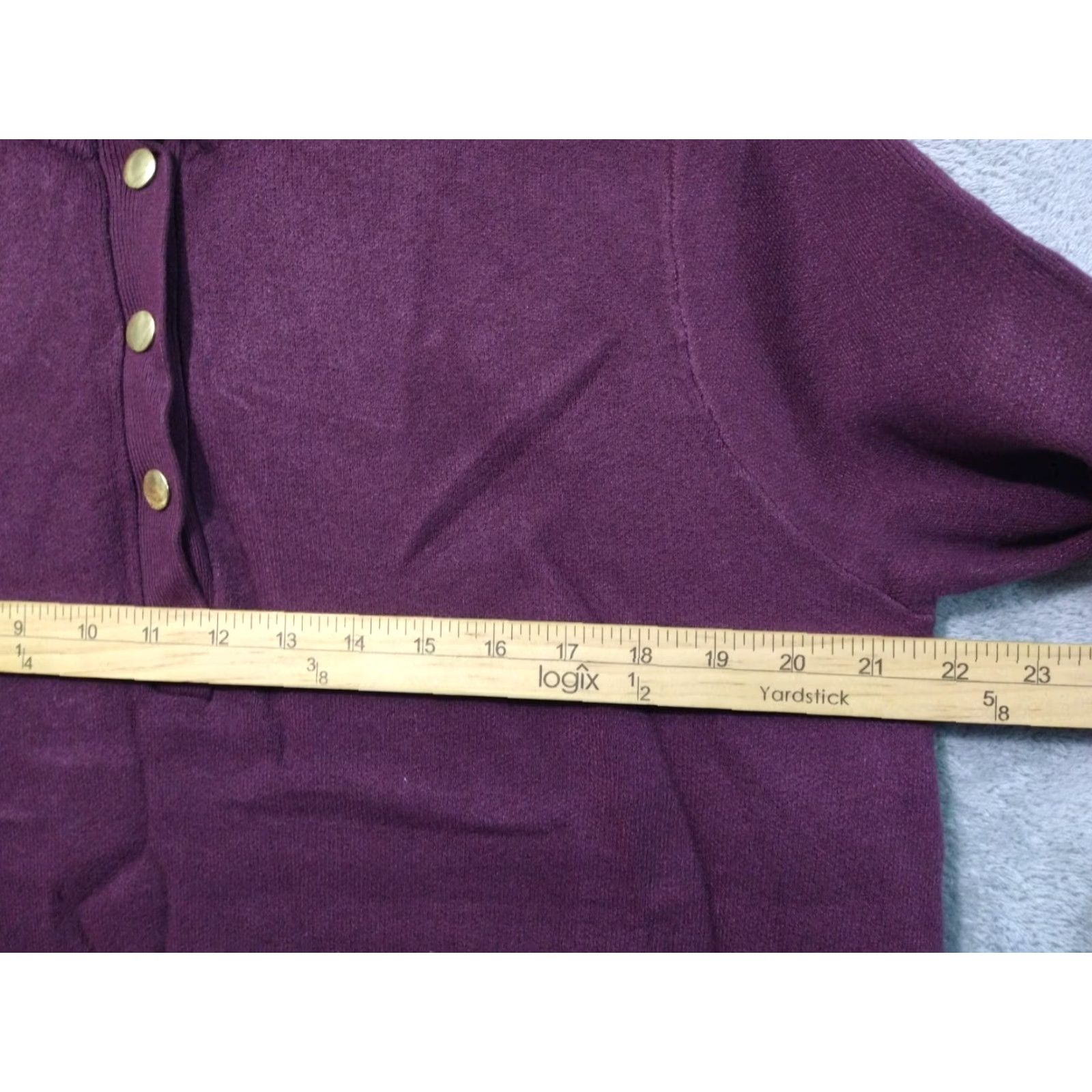 Soft Surroundings Soft Surroundings Sweater Womens XL Burgundy Meria Tunic Pullover Henley Mock Neck Casual Travel Pullover Knit Solid Knitwear Regular Red 90s? No. Size XL / US 12-14 / IT 48-50 - 4 Thumbnail