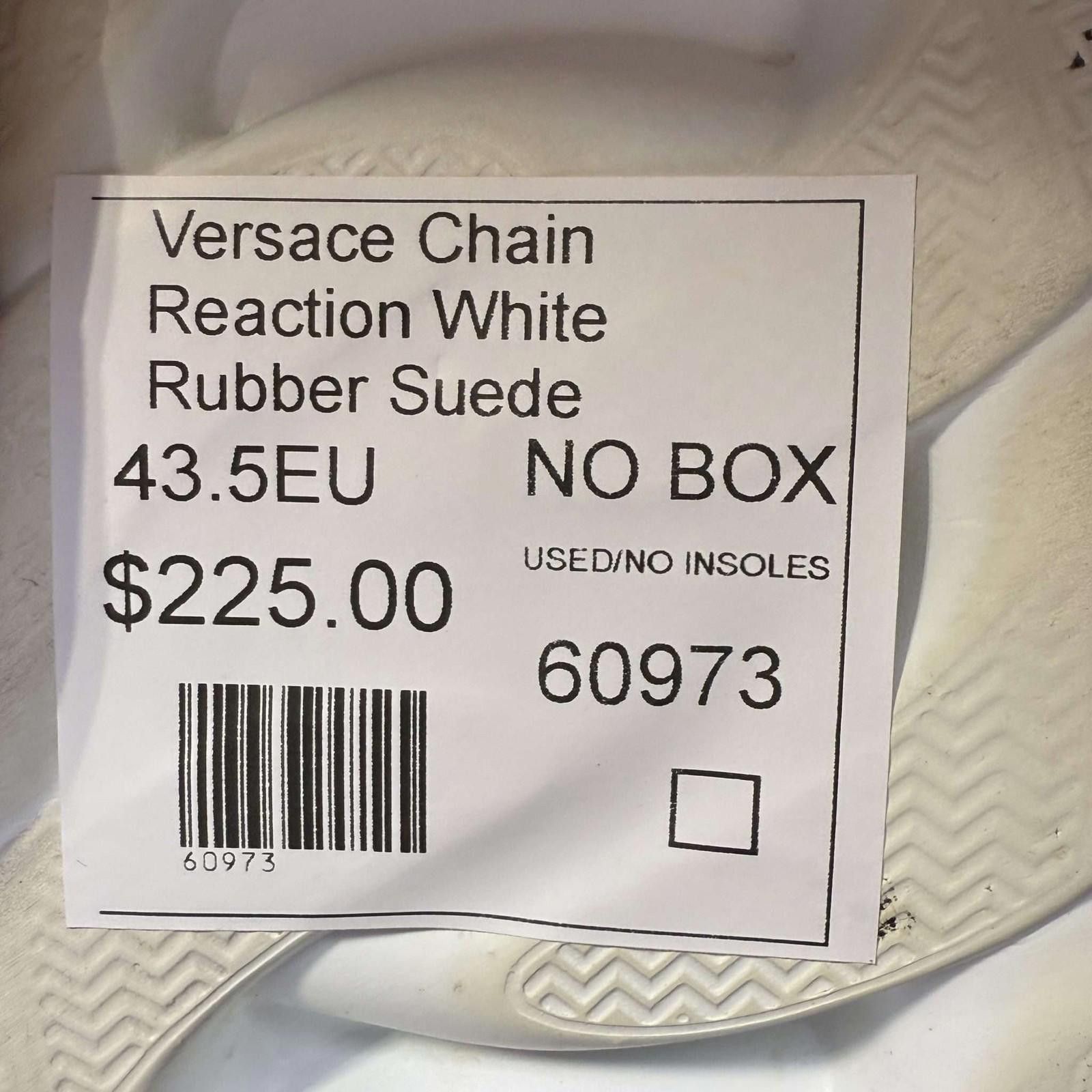 Versace Versace Chain Reaction White Rubber Suede 43.5EU No Insole Size US 10.5 / EU 43-44 - 8 Thumbnail