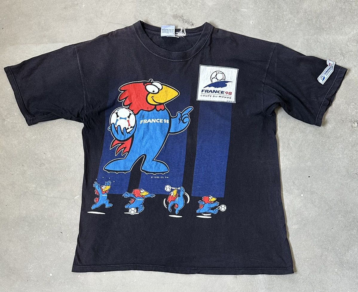 Vintage VINTAGS FRANCE 98 PROMO TEE Size US L / EU 52-54 / 3 - 1 Thumbnail