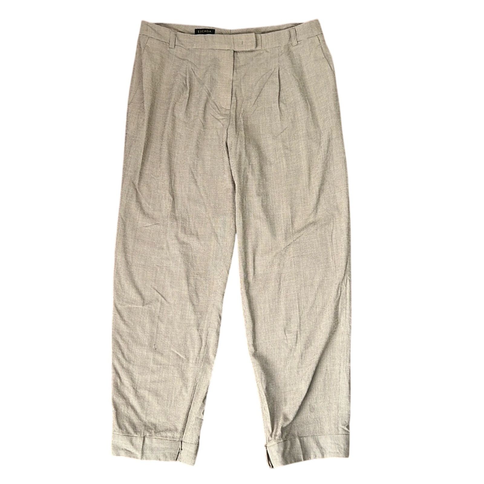 Escada Women’s Escada silk pants zip ankle brown rescue me euro Size 28" / US 6 / IT 42 - 1 Thumbnail