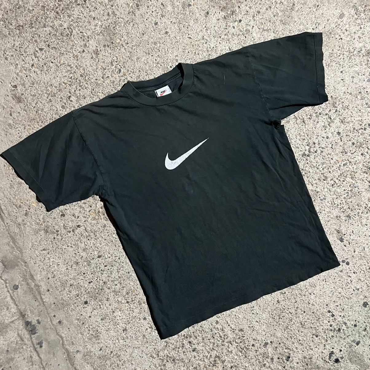 Nike × Vintage Vintage 90’s Nike Center Swoosh T-shirt classic Size US M / EU 48-50 / 2 - 2 Thumbnail