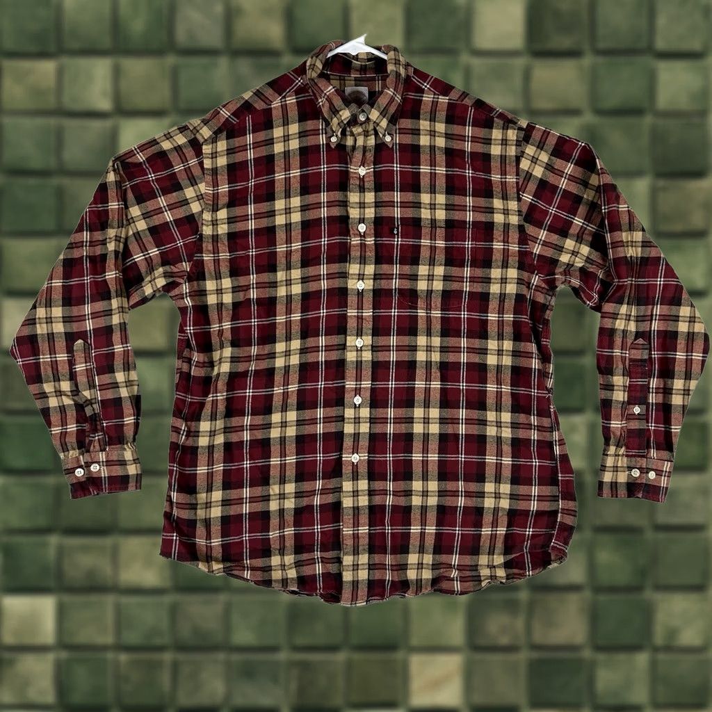 Brooks Brothers Brooks Brothers 346 Button-Up Long Sleeve Flannel Shirt Mens L Plaid Red 100% Cotton Classic Preppy Casual Seasonal Size US L / EU 52-54 / 3 - 1 Thumbnail