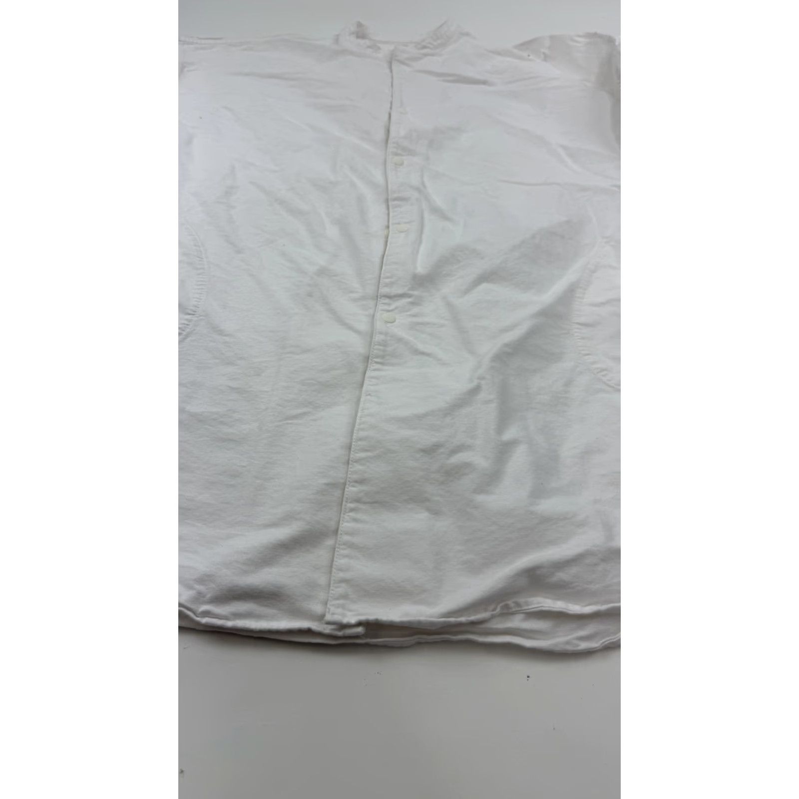 Muji Muji Shirt Adult L/XL White Cotton Band Collar Long Sleeve Pockets Womens Size L / US 10 / IT 46 - 3 Thumbnail