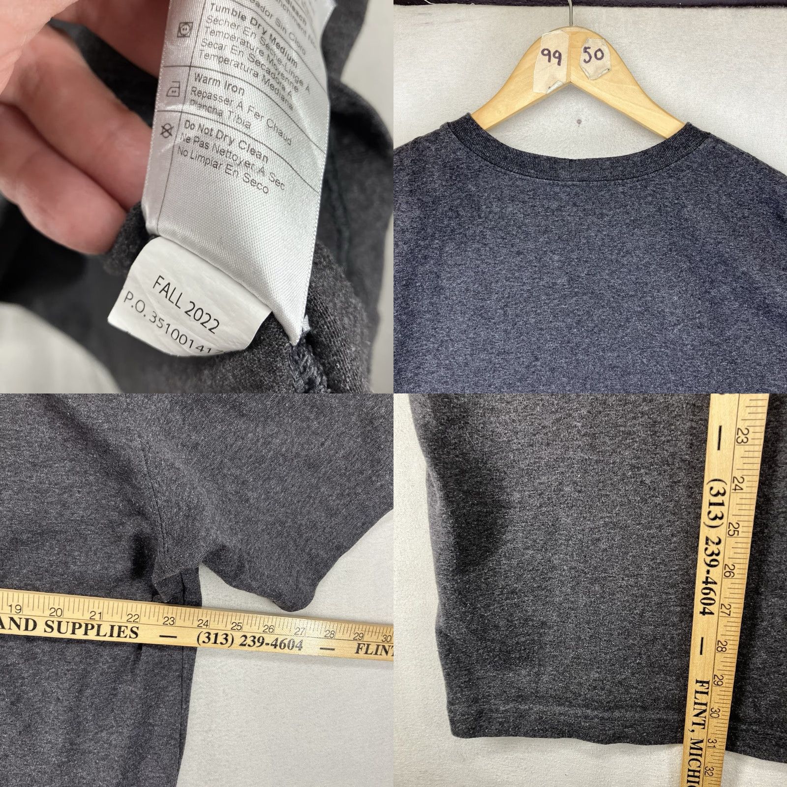 Carhartt Carhartt Mens T-Shirt Charcoal Gray Large Short Sleeve Crew Neck Pocket Size US L / EU 52-54 / 3 - 8 Thumbnail