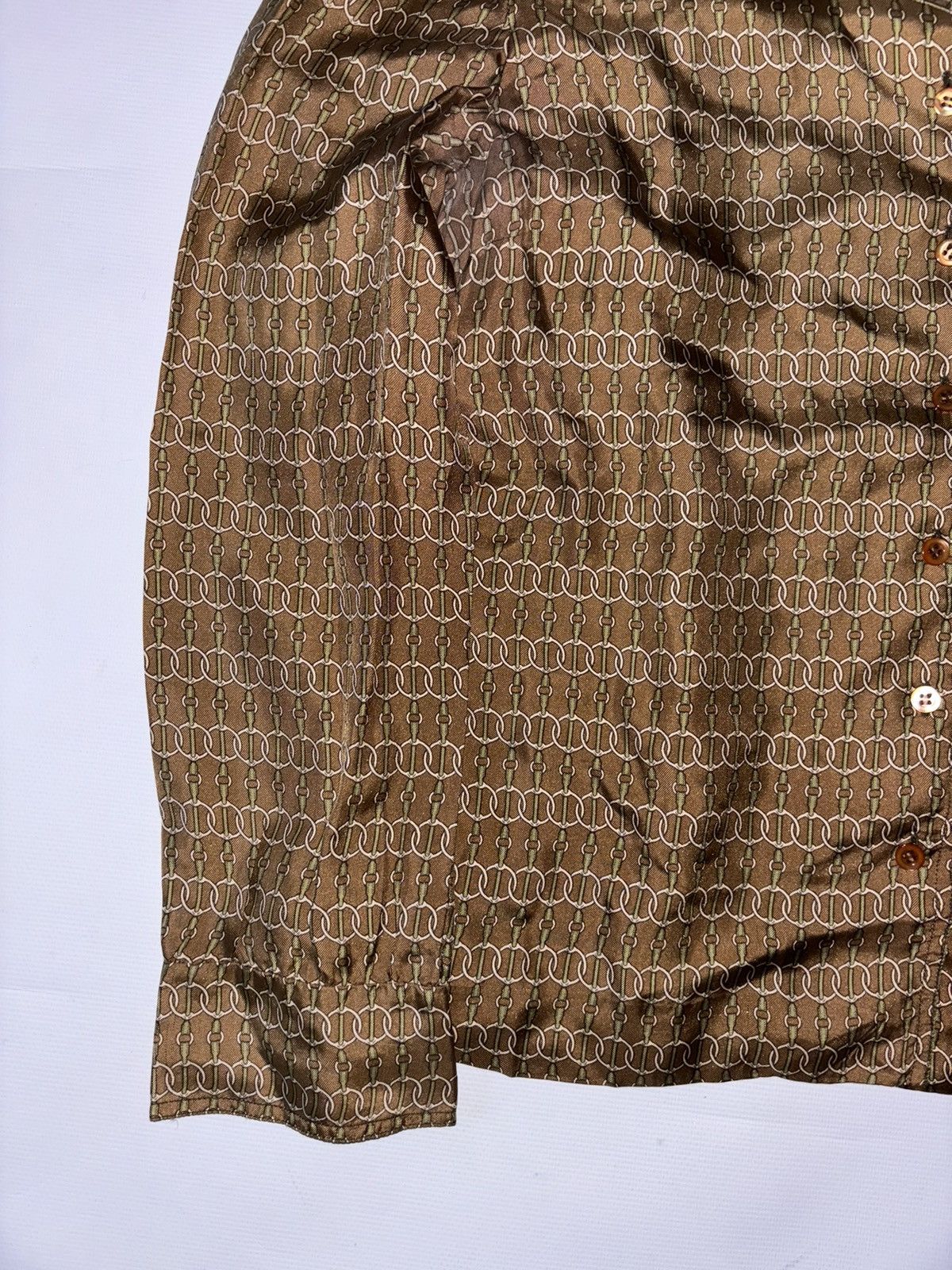 Hermes Hermes Chain Silk Shirt Size S / US 4 / IT 40 - 4 Thumbnail