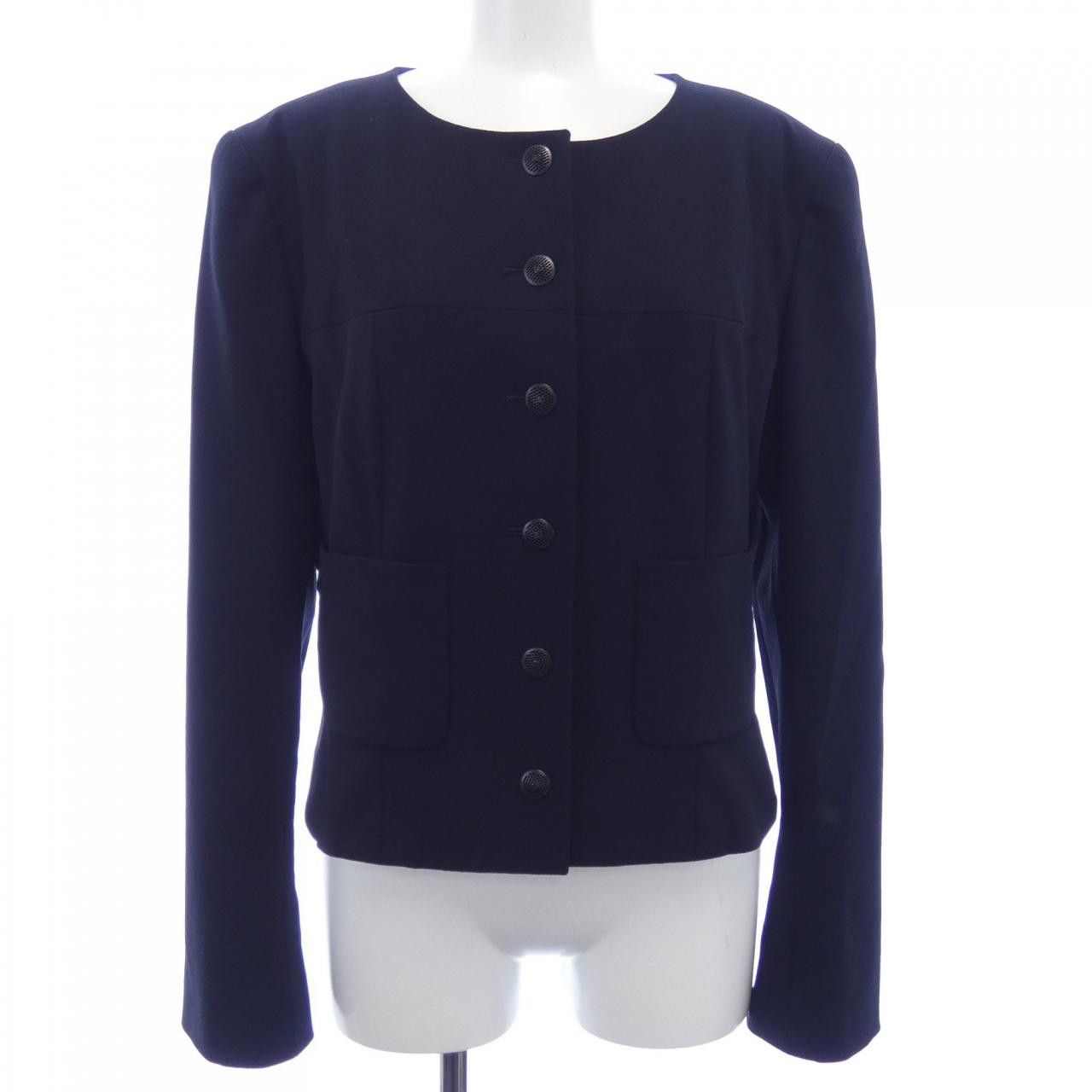 Chanel Chanel Collarless Jacket Cotton Outerwear P19491V11195 02P DUTY FREE for USA