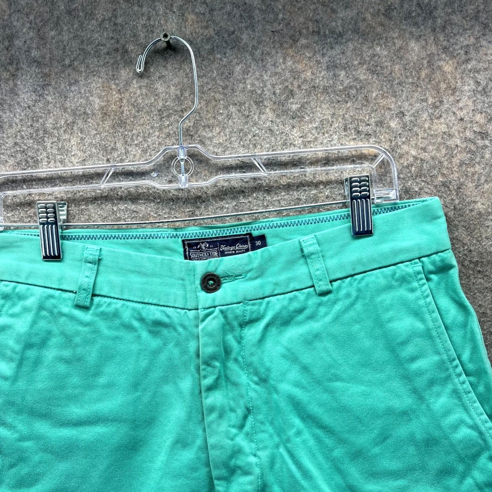 Southern Tide VINTAGE Southern Tide Shorts Mens 30 Chino Flat Front Canvas Cotton Blue N/A (adjusted) Size US 30 / EU 46 - 4 Thumbnail