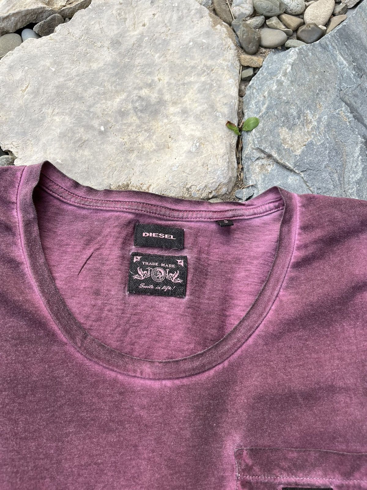 Diesel × Vintage Vintage Diesel acid burnt tee y2k tee pocket t-shirt Size US S / EU 44-46 / 1 - 10 Thumbnail