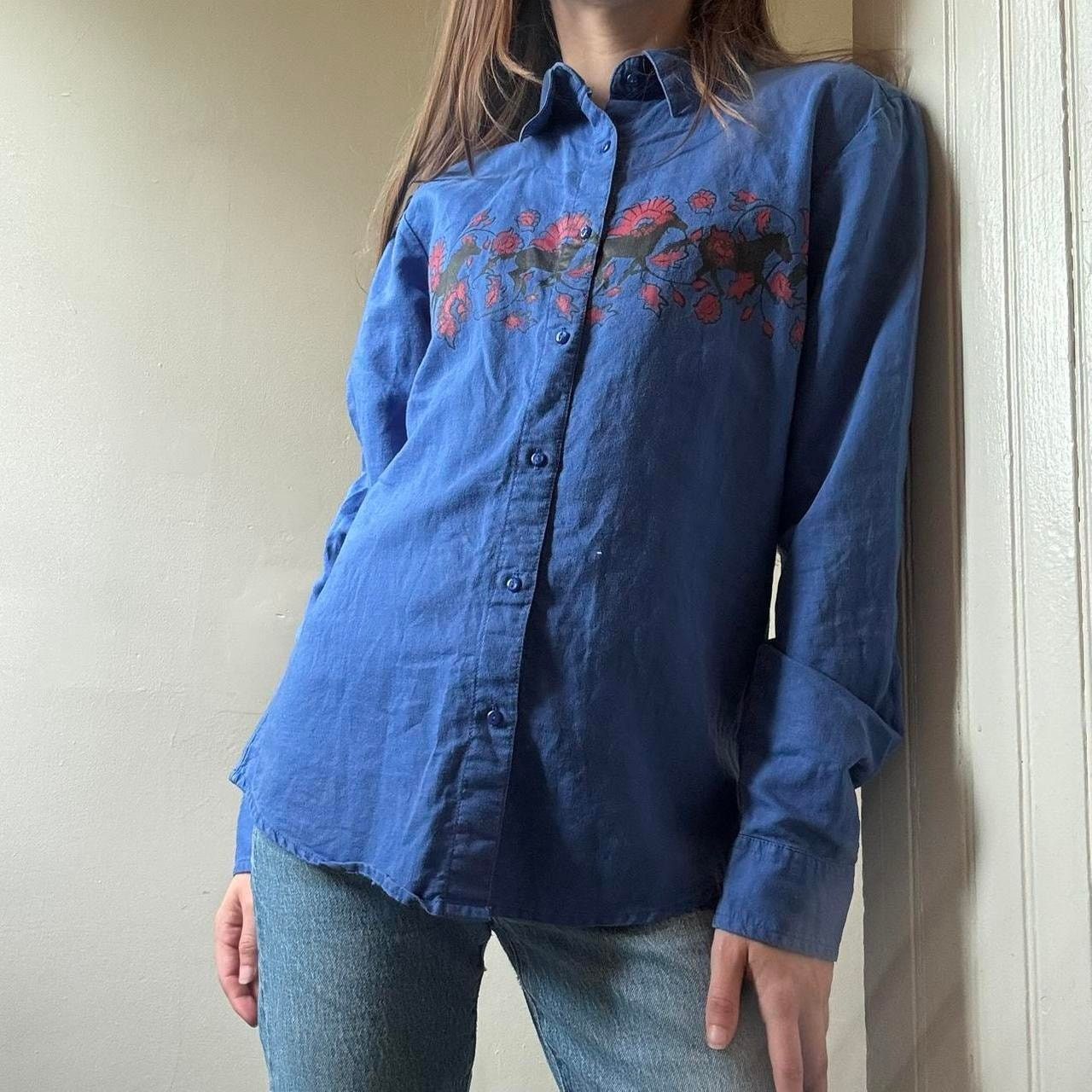 Wrangler Vintage Wrangler Blues Western Button Down Shirt Small Size S / US 4 / IT 40 - 1 Thumbnail