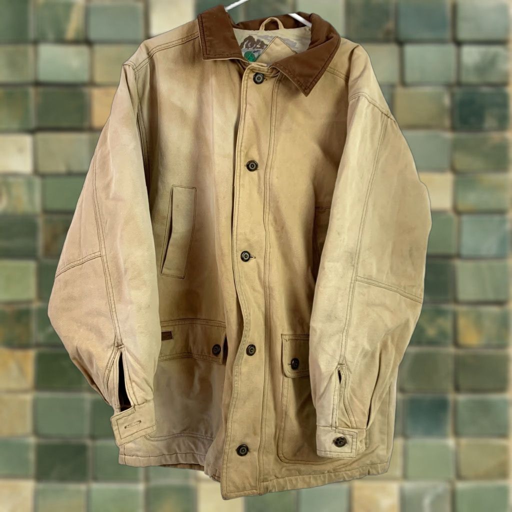 Vintage VINTAGE Duxbak Work Chore Tan Canvas Coat Jacket M Chore Jacket Size US M / EU 48-50 / 2 - 1 Thumbnail