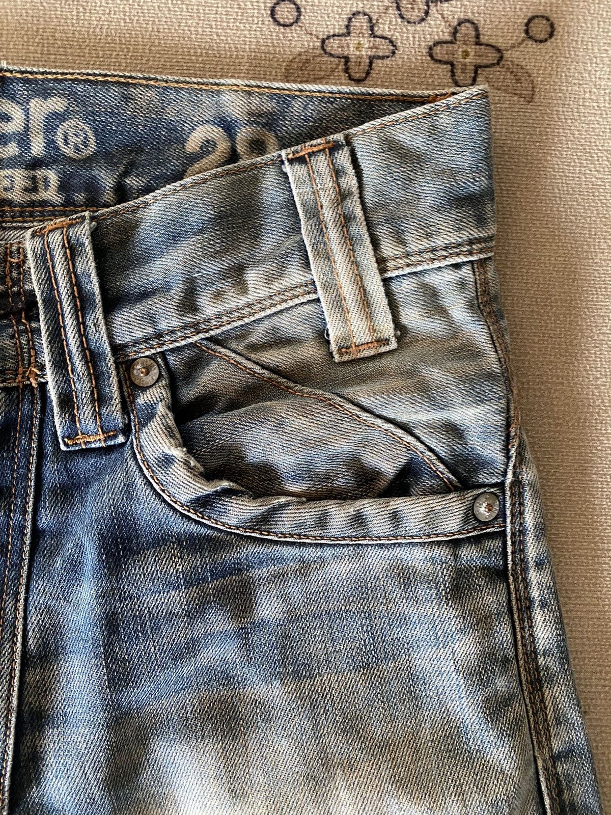 Japanese Brand Vintage Japanese Brand Back Number Distressed Denim Size US 28 / EU 44 - 3 Thumbnail