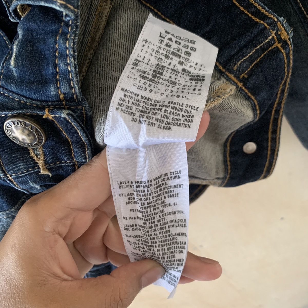 Designer × Guess Y2K Guess Los Angeles Trucker Denim Trucker Women's Jacket Size S / US 4 / IT 40 - 9 Thumbnail