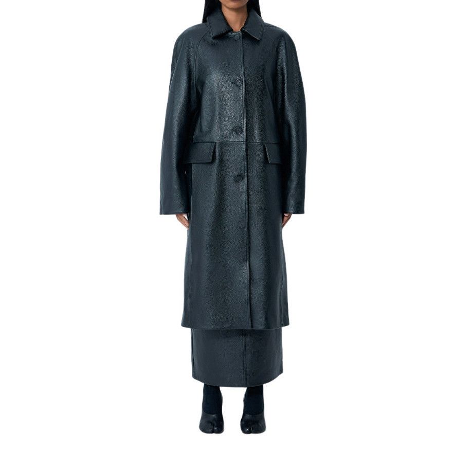 TOTEME Black Leather Coat New & Authentic (Women's size:FR 3