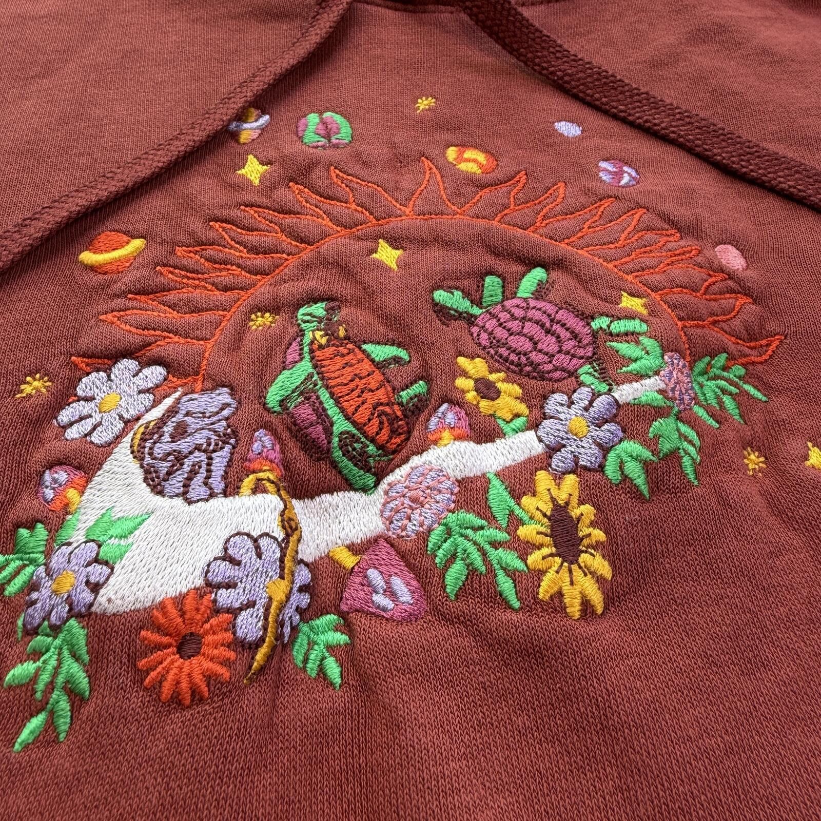 Nike Nike Embroidered Hoodie Nature Sun Floral Turtle Artsy Small Size US S / EU 44-46 / 1 - 3 Thumbnail