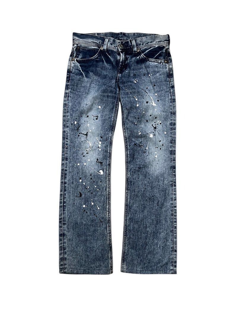 Japanese Brand Japanese Brand Something Edwin Painted Splash Denim Pant Size US 33 - 1 Thumbnail