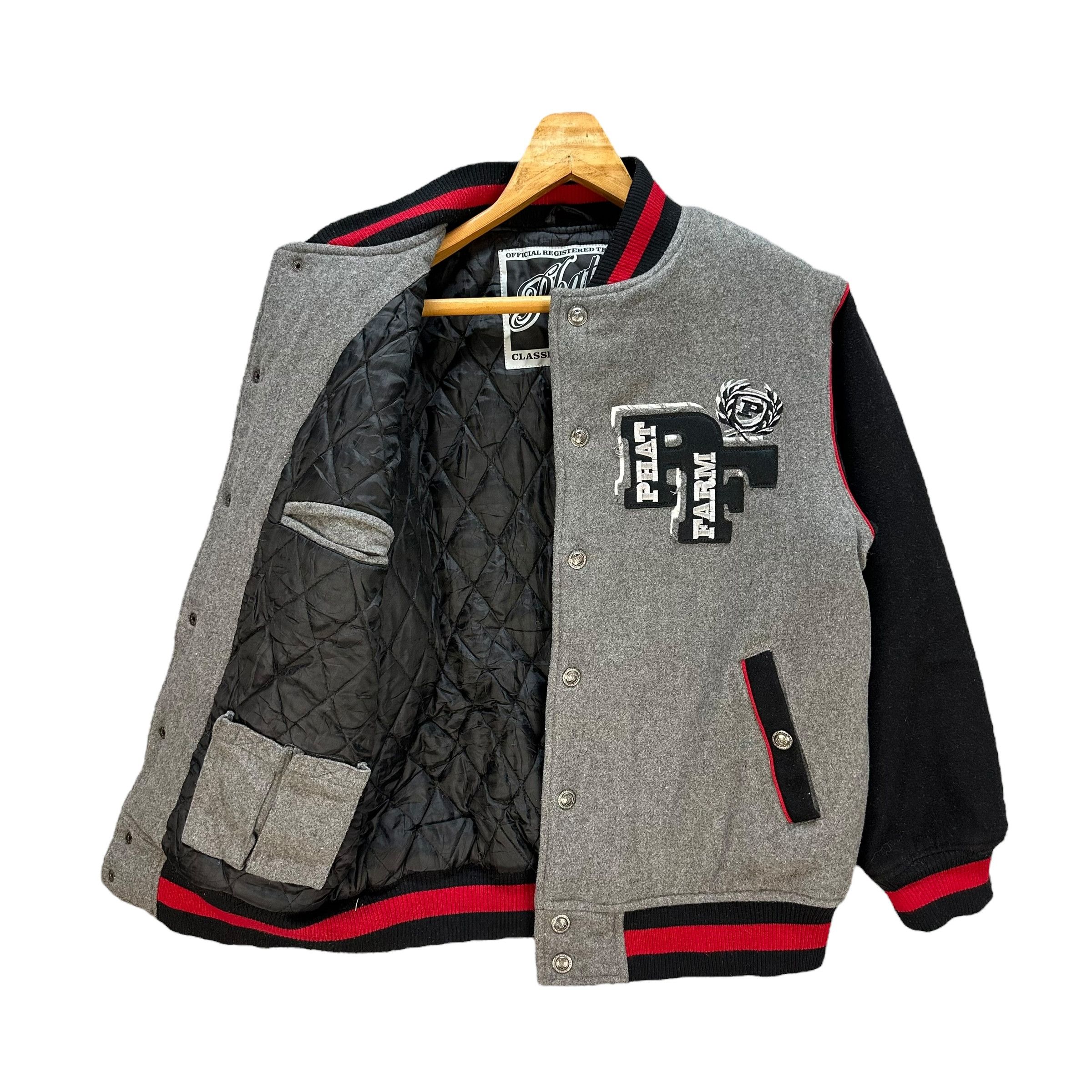 Phat Farm PHAT FARM Spellout Big Logo Wool Varsity Jacket #A53-1229 Size US M / EU 48-50 / 2 - 11 Thumbnail