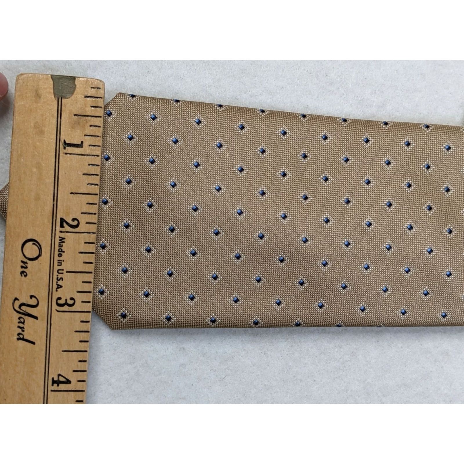 Michael Kors Michael Kors Men's Tie Geometric Blue Brown Silk Satin 58" One Size 3" Wide New Size ONE SIZE - 5 Thumbnail