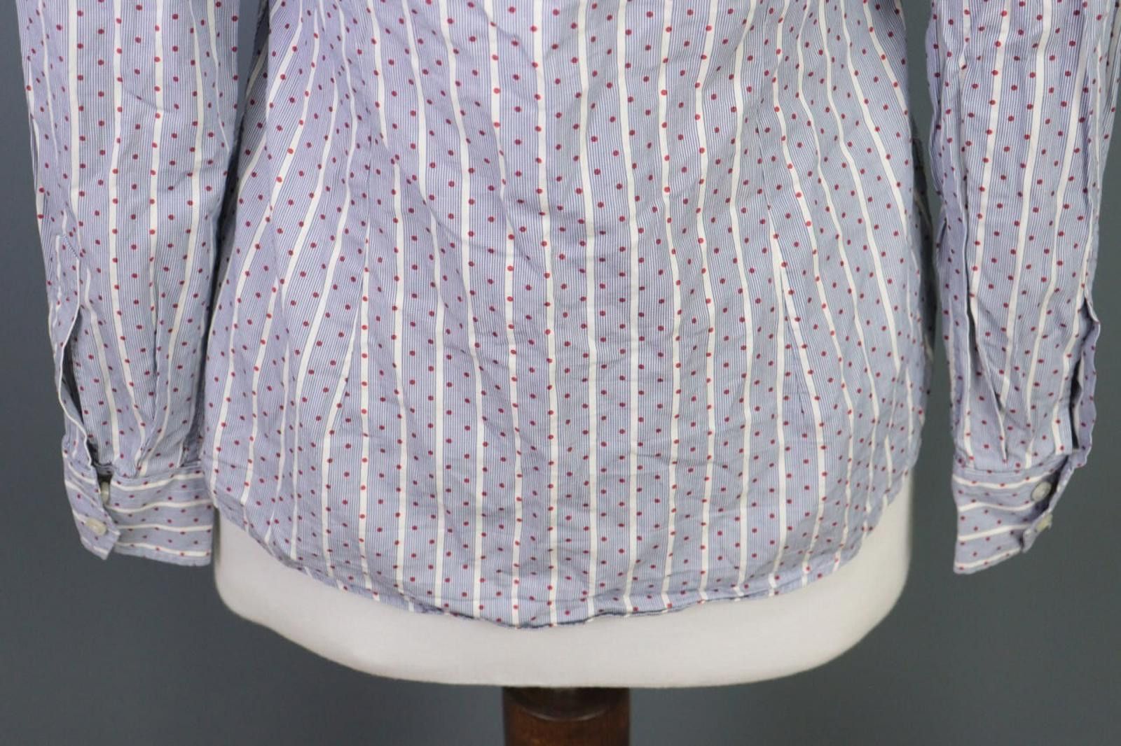 Etro Etro Milano Blue Striped Dotted Top Shirt Size 42 Size M / US 6-8 / IT 42-44 - 10 Thumbnail