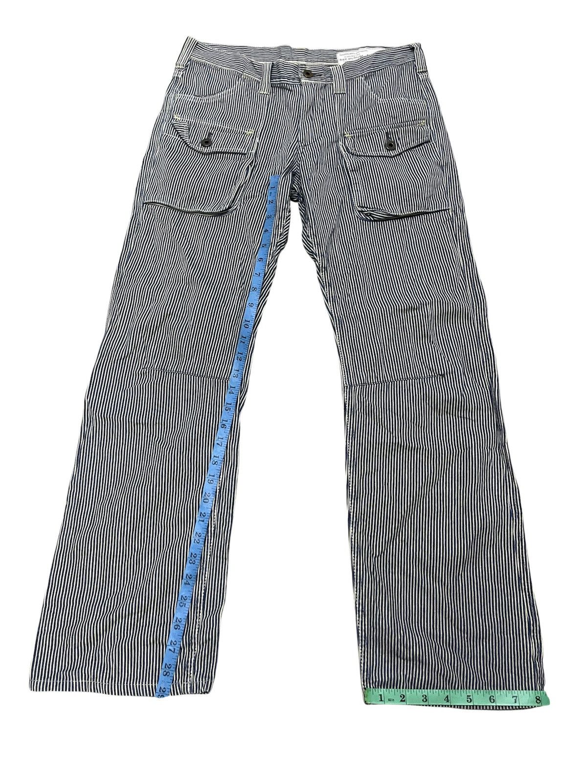 Japanese Brand Jepanes Brand x Studio Ecru Bush Pants Denim Hickory Size US 33 - 8 Thumbnail