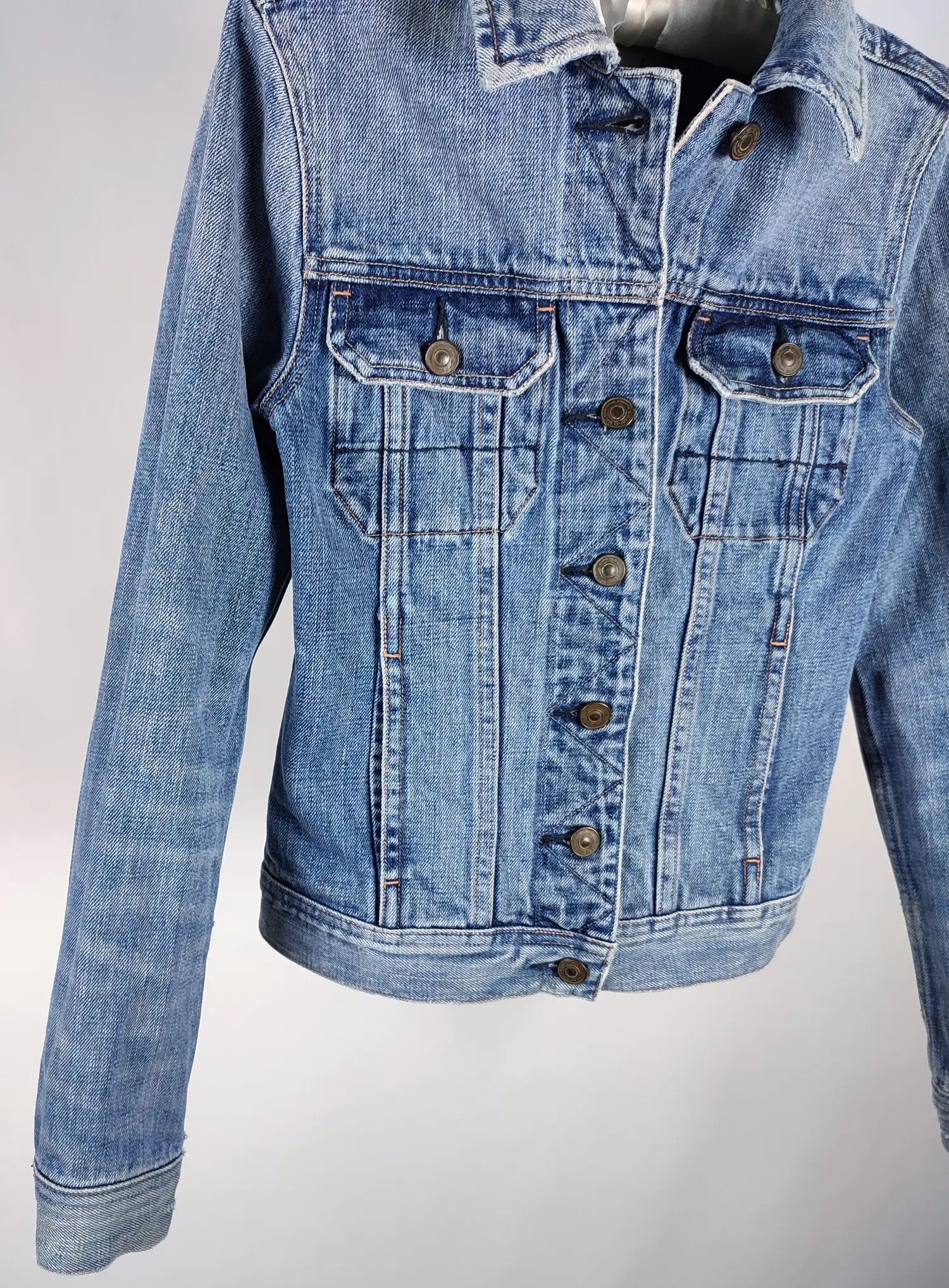 Allsaints × Japanese Brand Allsaints Lamara Distressed Denim Selvedge Slim Jacket Size M / US 6-8 / IT 42-44 - 5 Thumbnail