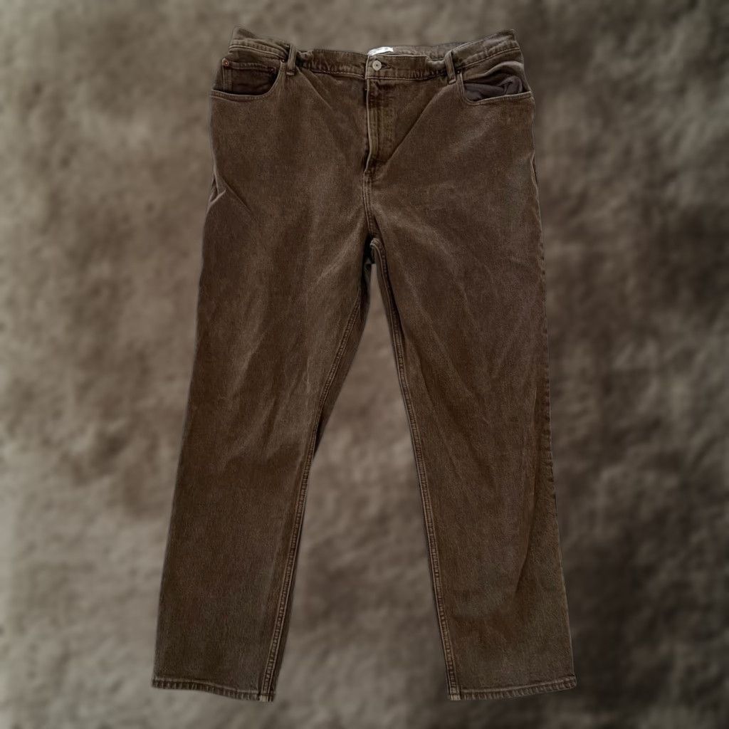 Abercrombie & Fitch Abercrombie & Fitch 90s Straight Jeans Womens 20 Regular Brown High Rise Denim Size 42" / US 20 - 1 Thumbnail
