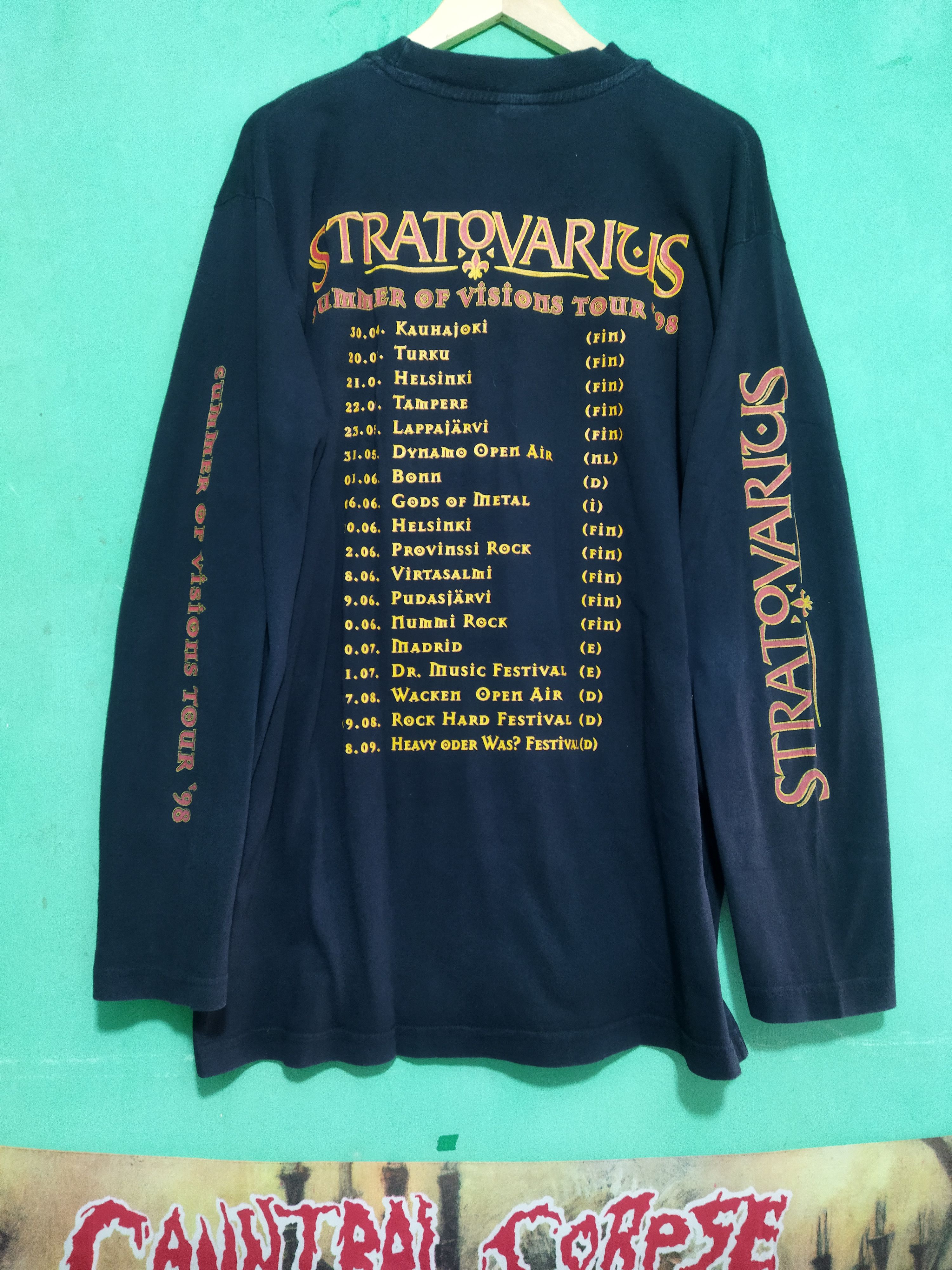 Band Tees Vintage tour 1998 STRATOVARIUS Size US XL / EU 56 / 4 - 4 Thumbnail
