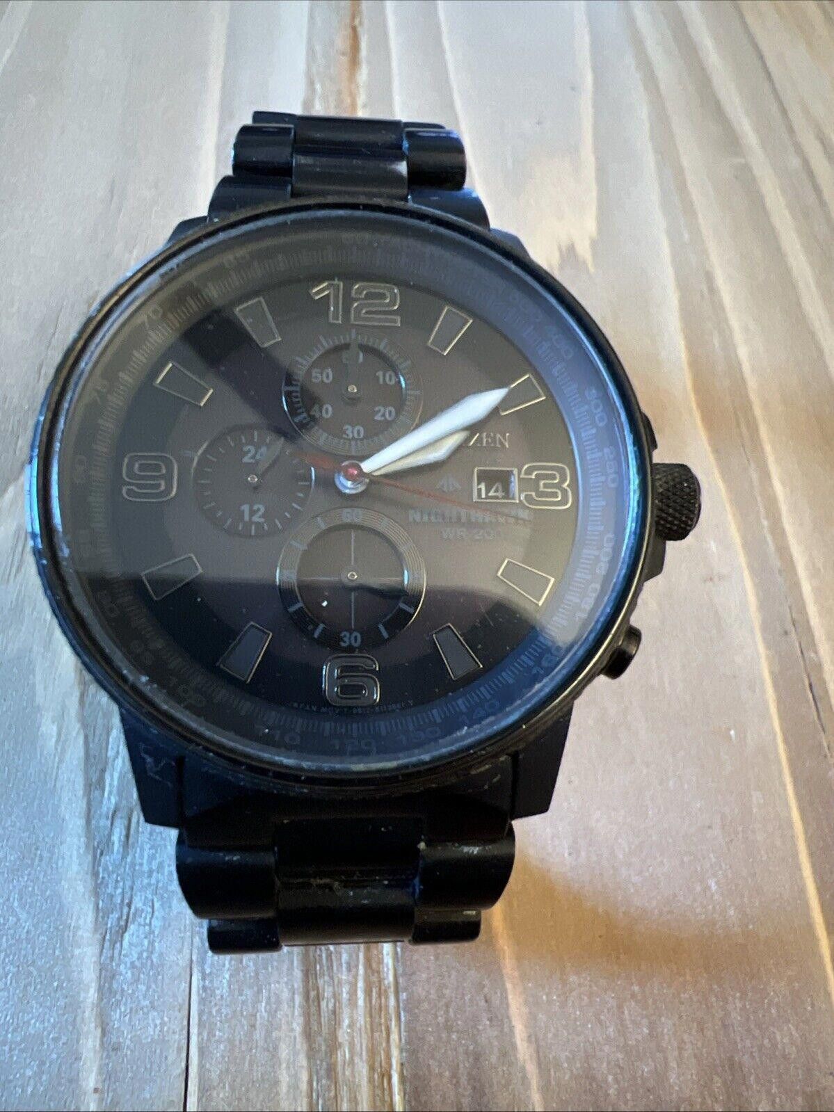 Citizen Citizen Nighthawk Ecodrive Black B612-S078245 Solar Size ONE SIZE - 1 Thumbnail