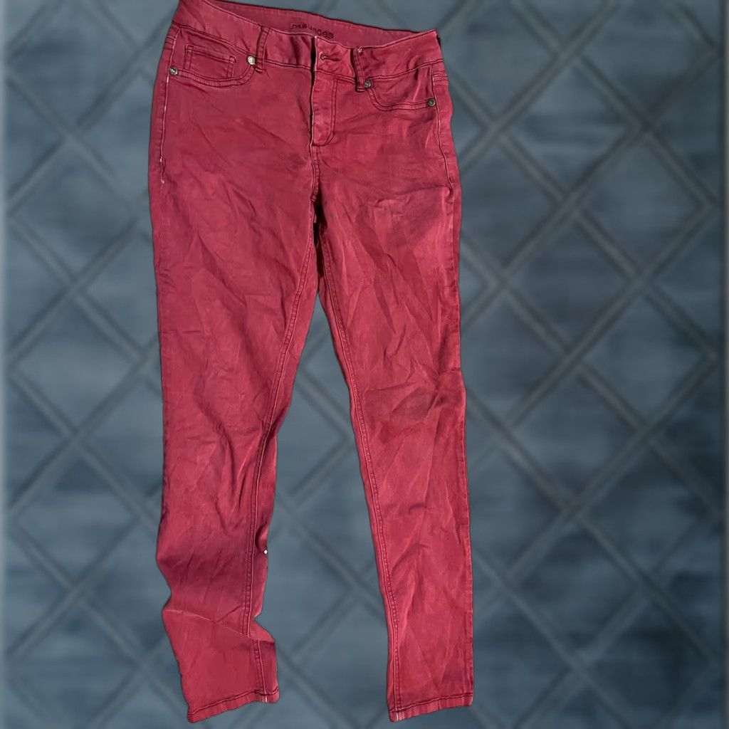 Vintage VINTAGE Maurices Women Jeans Jegging Low Rise Dark Red Size S Stretch Skinny Women Size 28" / US 6 / IT 42 - 1 Thumbnail
